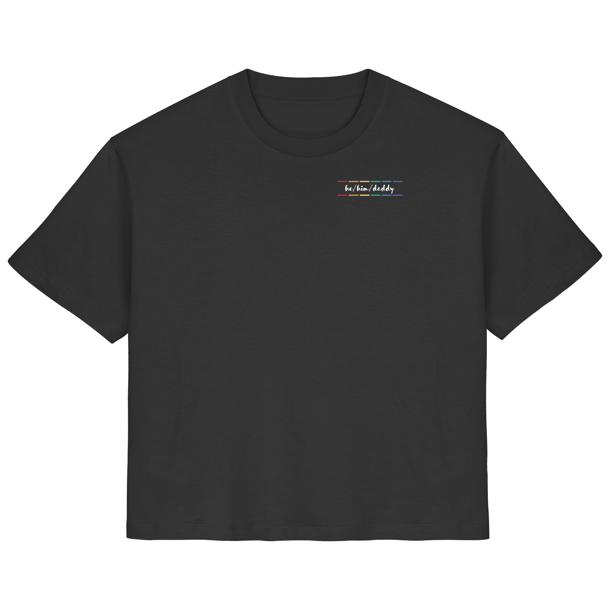 he/him/daddy "Pride Stripes Edition" - Ladies Organic Shirt