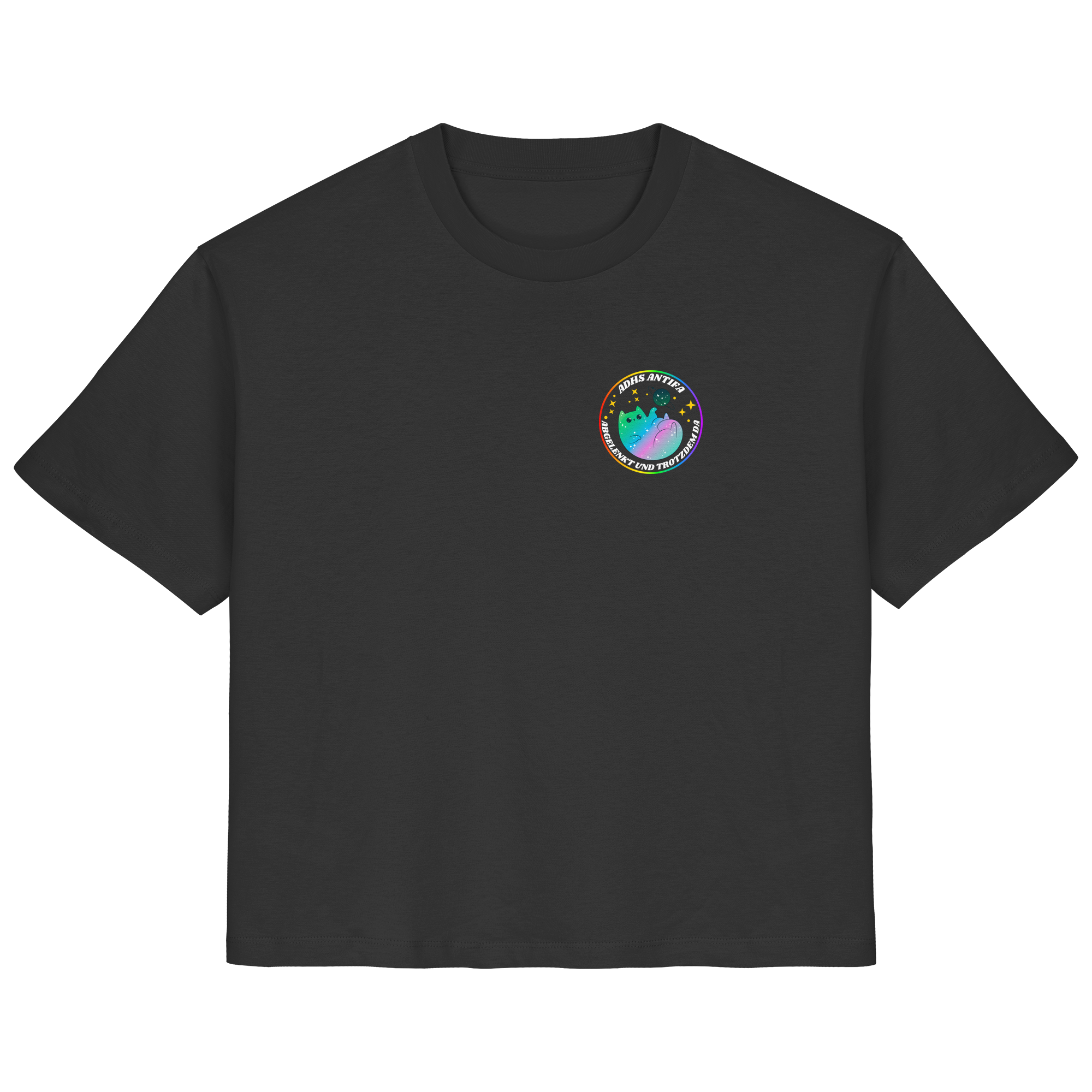 ADHS Antifa: Abgelenkt und trotzdem da "Space Cat Edition" - Ladies Organic Shirt