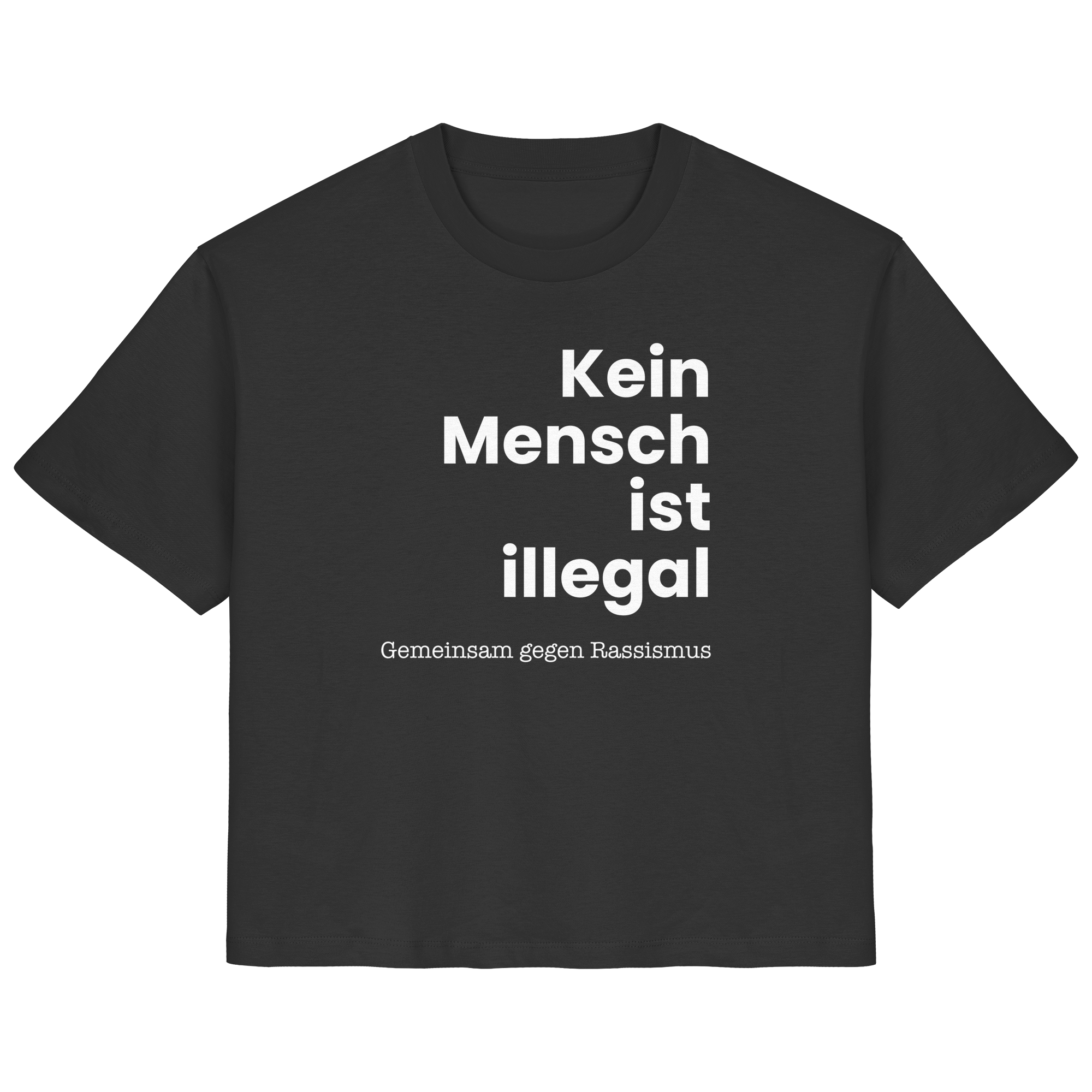 Kein Mensch ist illegal "Gemeinsam gegen Rassismus Edition" Frontprint - Ladies Organic Shirt