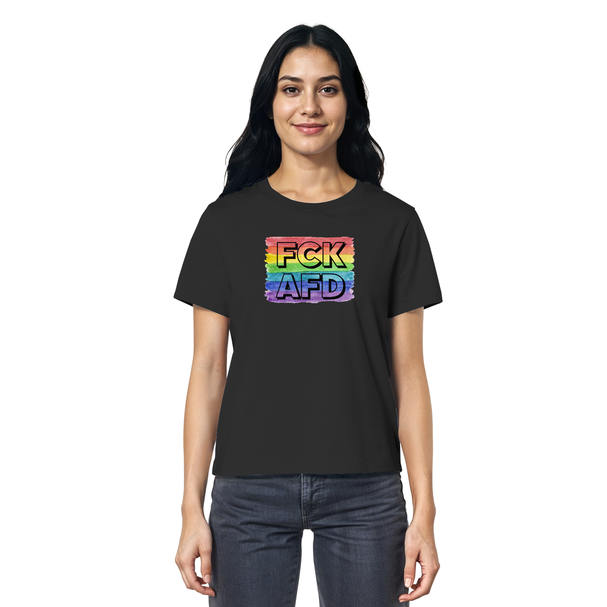 FCK AFD "Rainbow Resistance Edition" - Ladies Organic Shirt