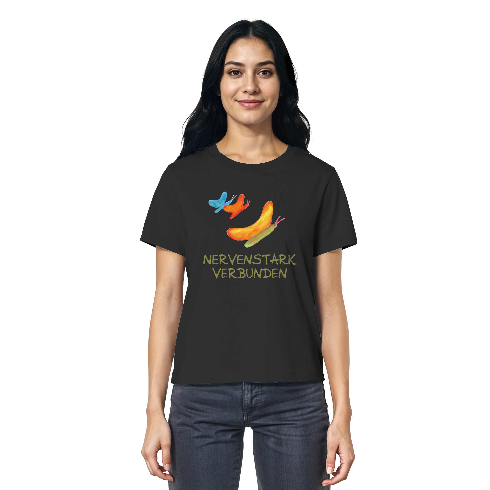 Nervenstark verbunden "Schmetterline Jona Edition" - Ladies Organic Shirt