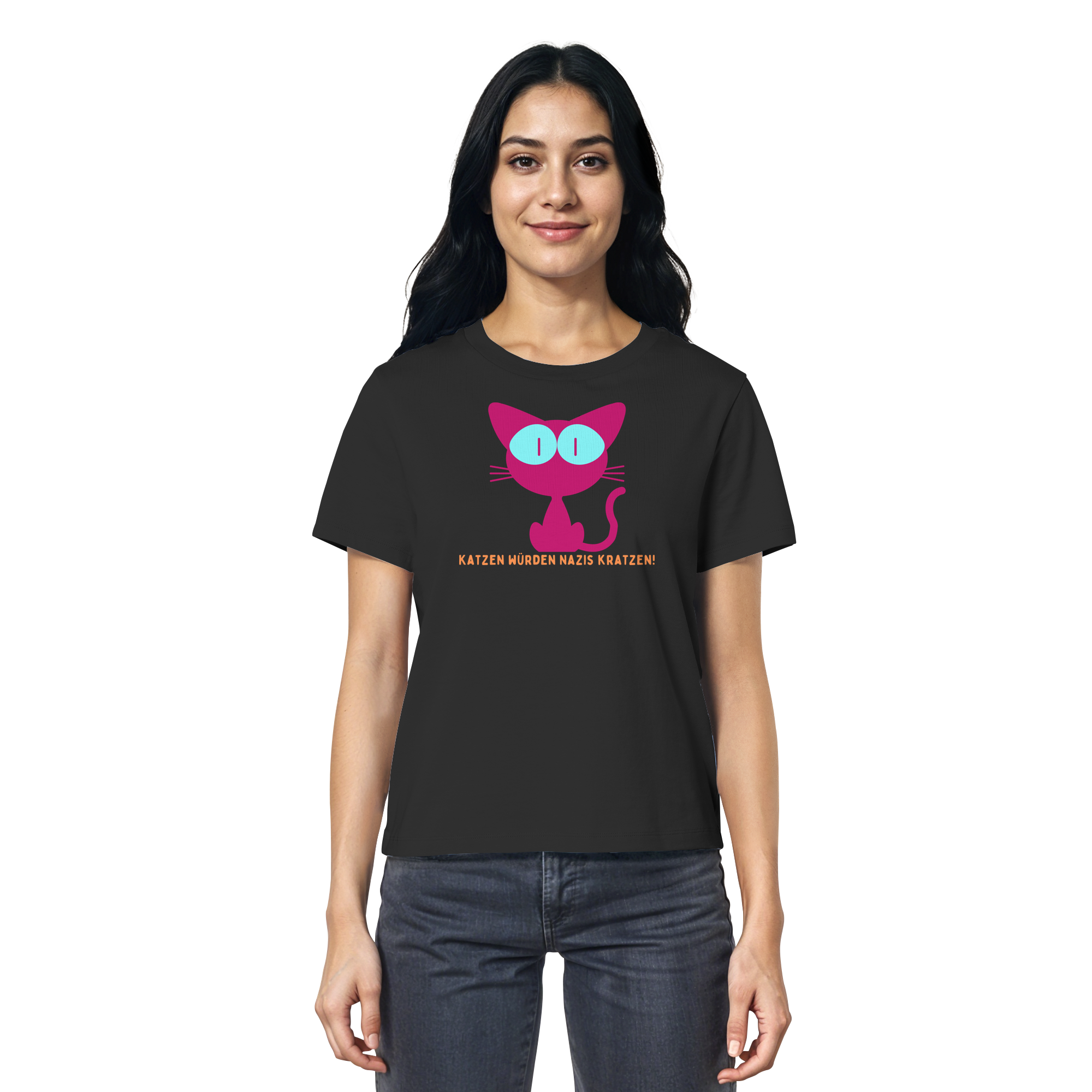 Katzen würden Nazis kratzen - Ladies Organic Shirt