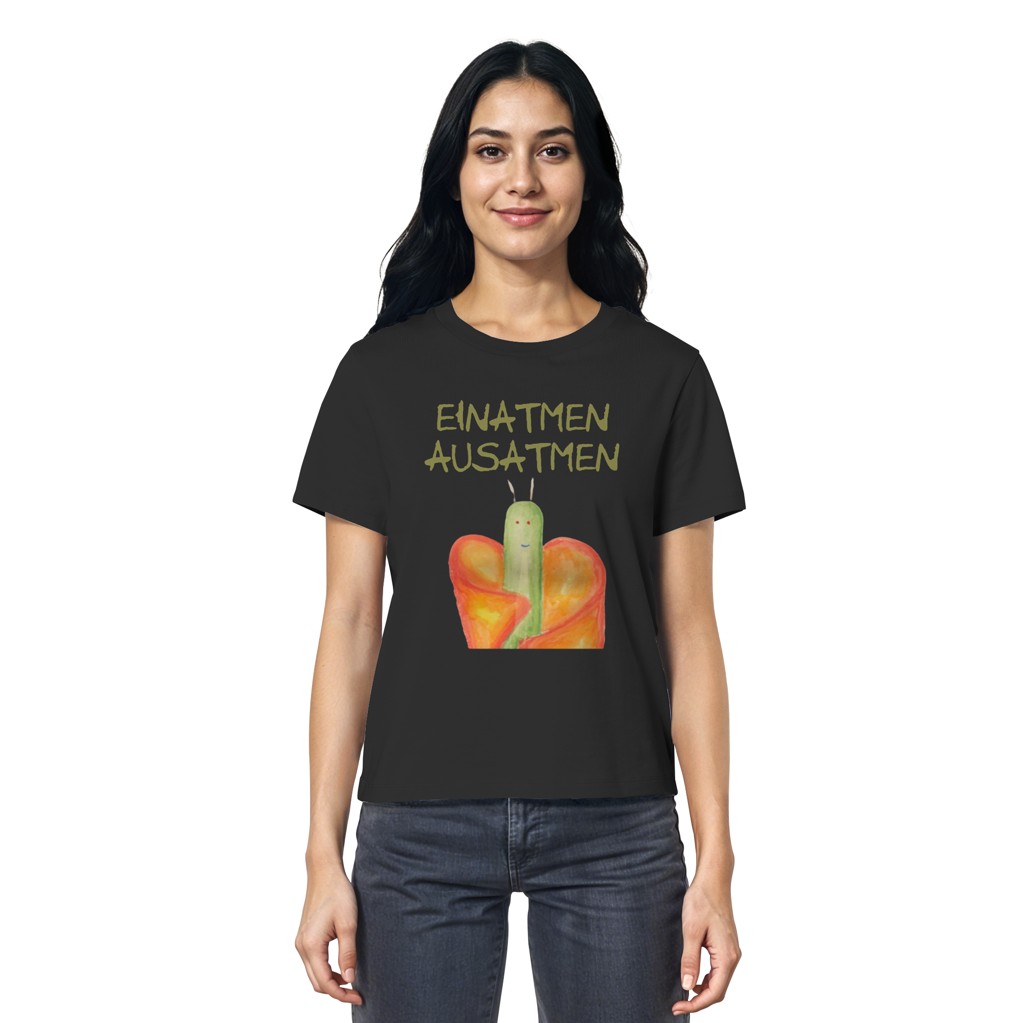 Einatmen Ausatmen "Schmetterline Jona Edition" - Ladies Organic Shirt