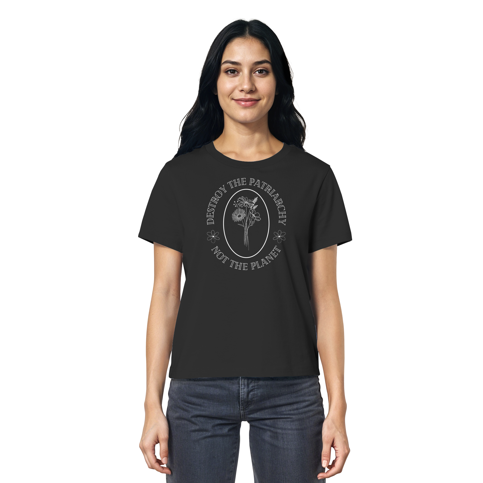 Destroy the Patriarchy Not the Planet - Ladies Organic Shirt