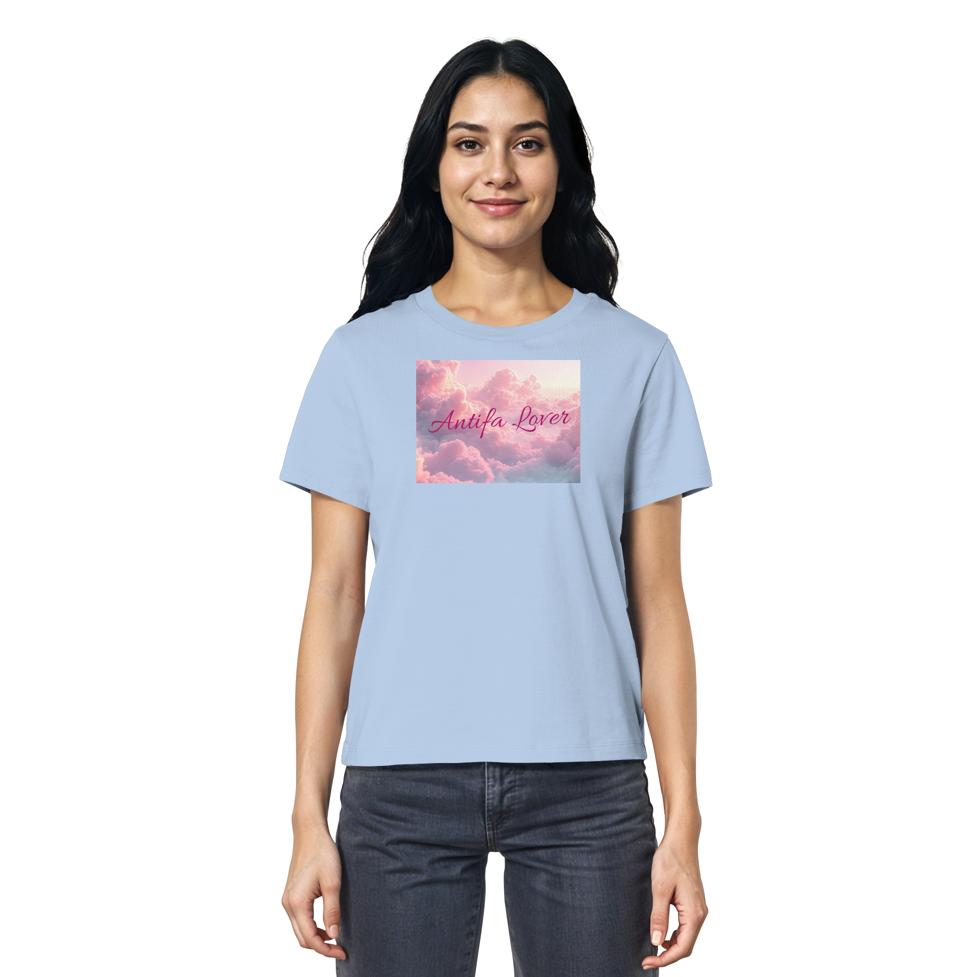 Antifa Lover Backprint - Ladies Organic Shirt