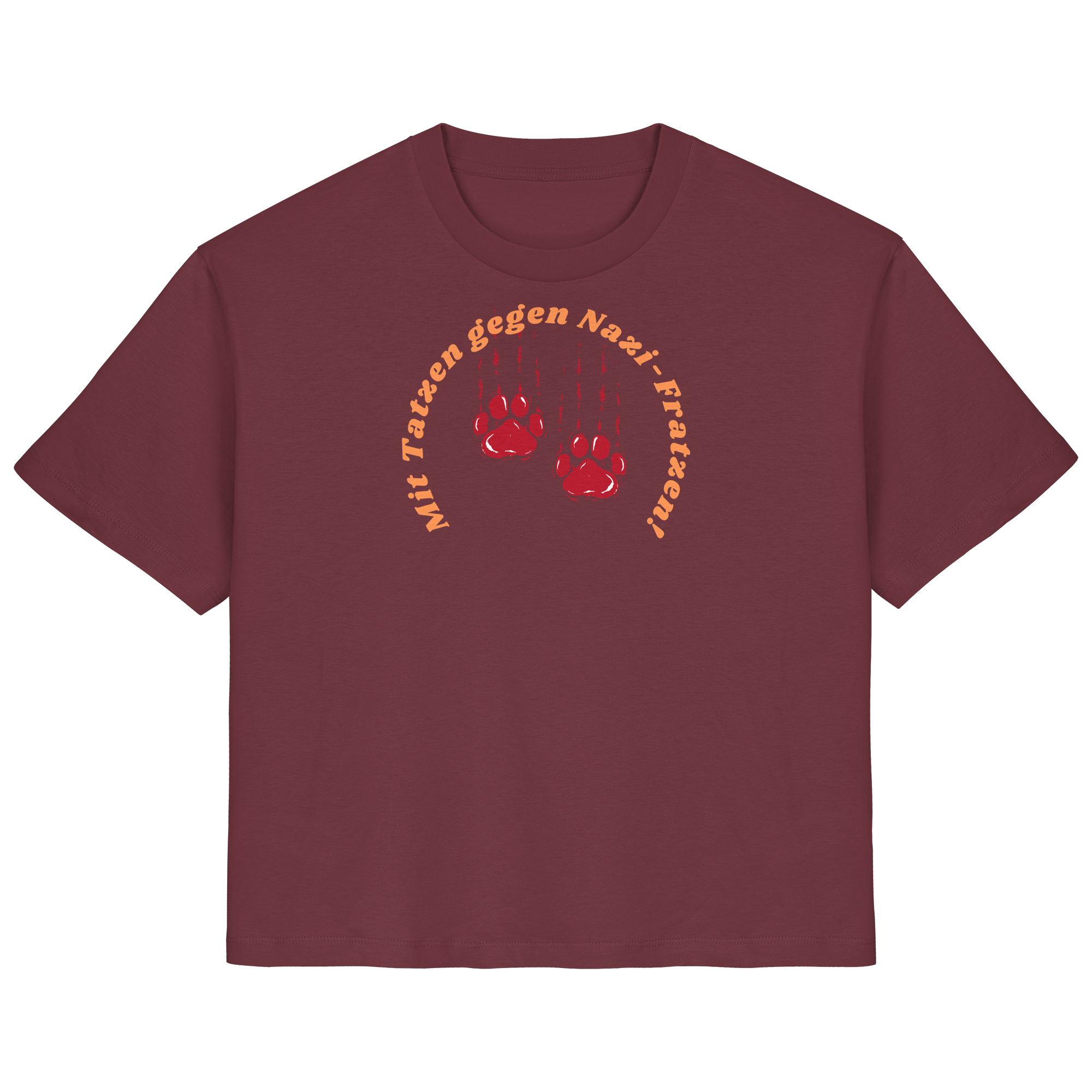 Mit Tatzen gegen Nazi Fratzen - Ladies Organic Shirt