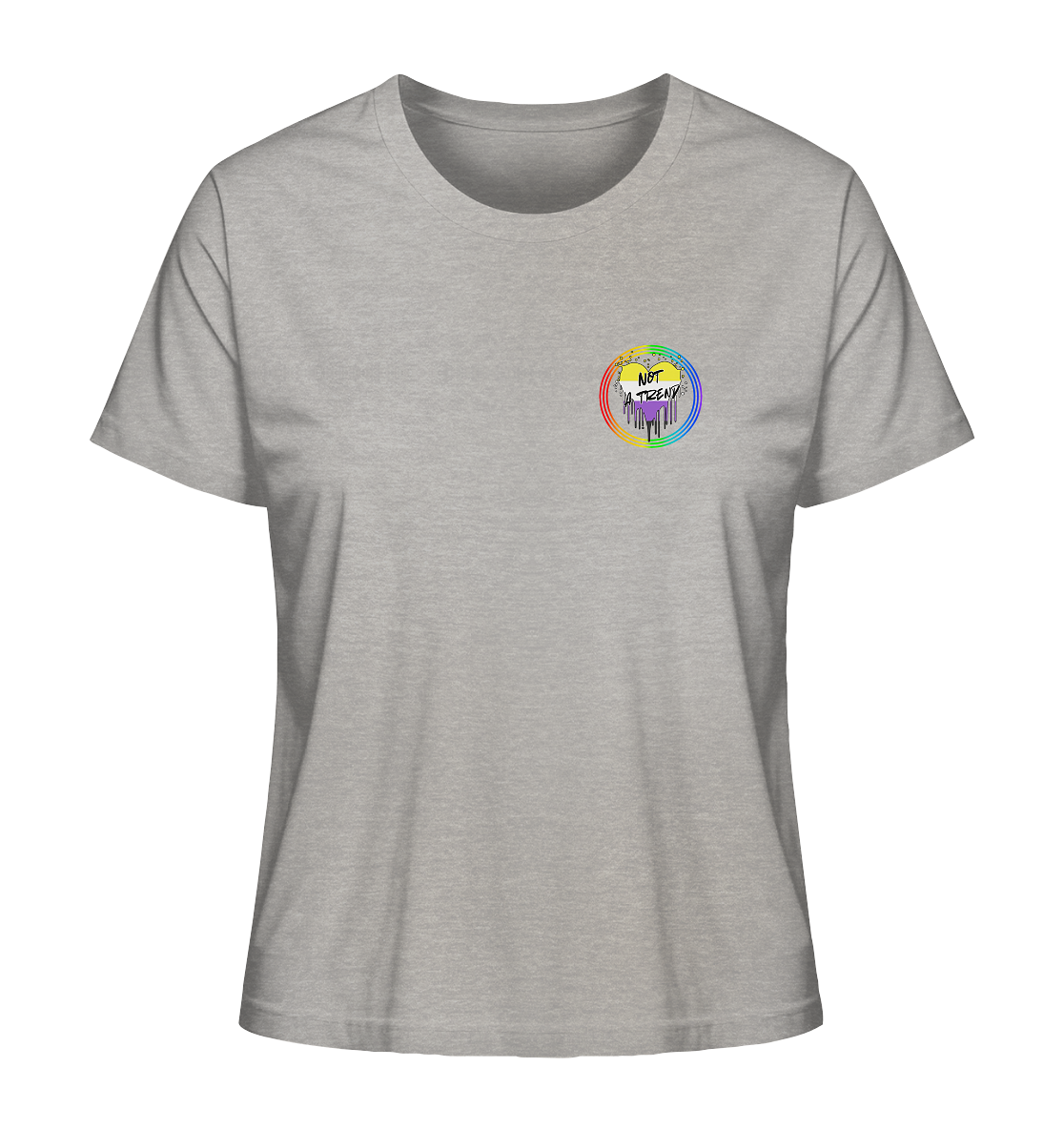 Nonbinary Not a Trend "Regenbogenkreis Edition" - Ladies Organic Shirt