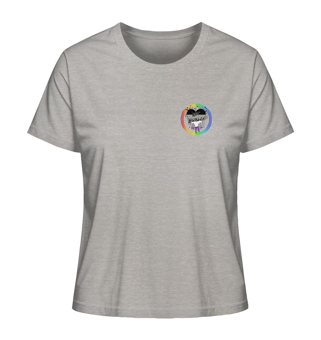 Asexual Not Broken "Regenbogenkreis Edition" - Ladies Organic Shirt