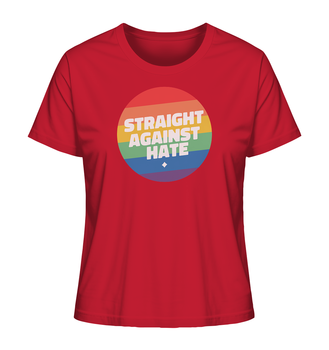 Straight Against Hate Badge - Ladies Organic Shirt