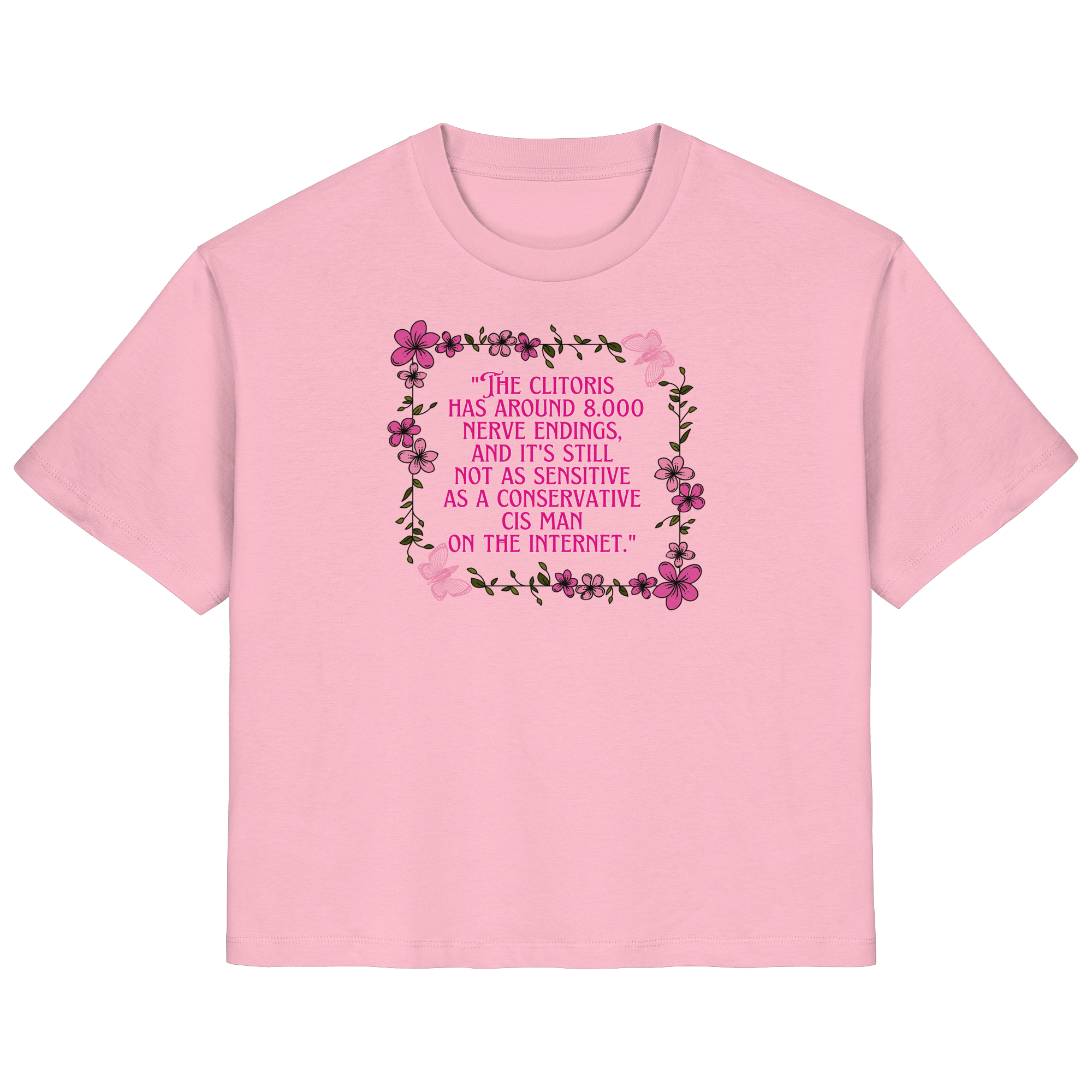 The Clitoris has around 8.000 Nerve Endings - Ladies Organic Shirt