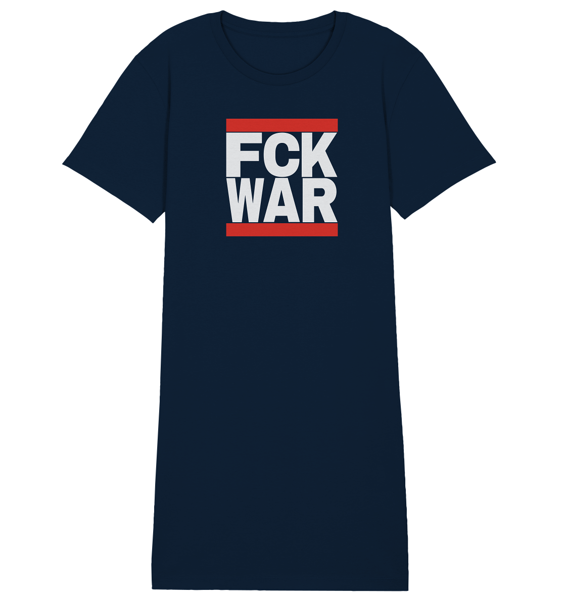 FCK WAR (weiße Schrift) - Ladies Organic Shirt Dress