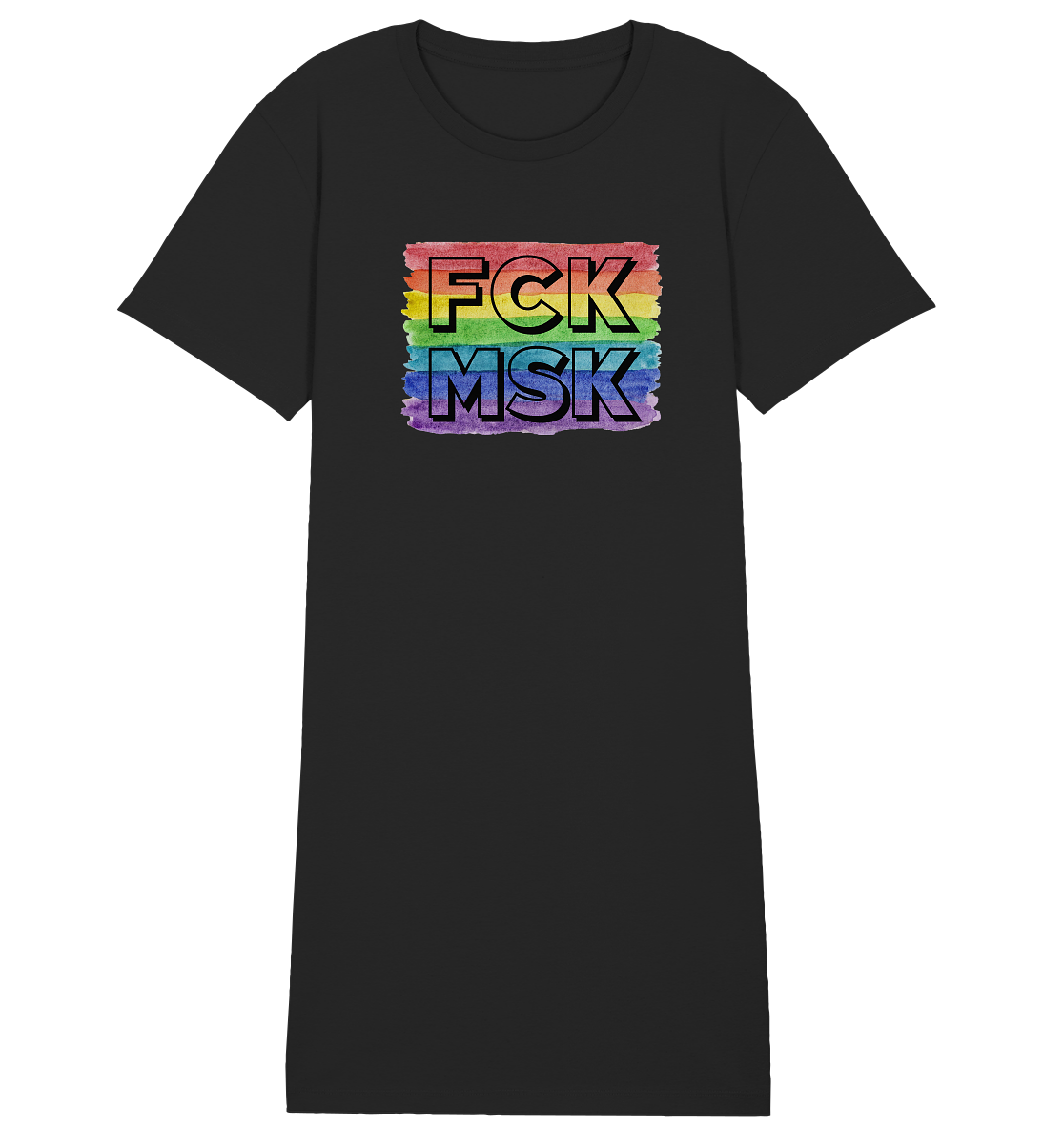 FCK MSK "Rainbow Resistance Edition" - Ladies Organic Shirt Dress