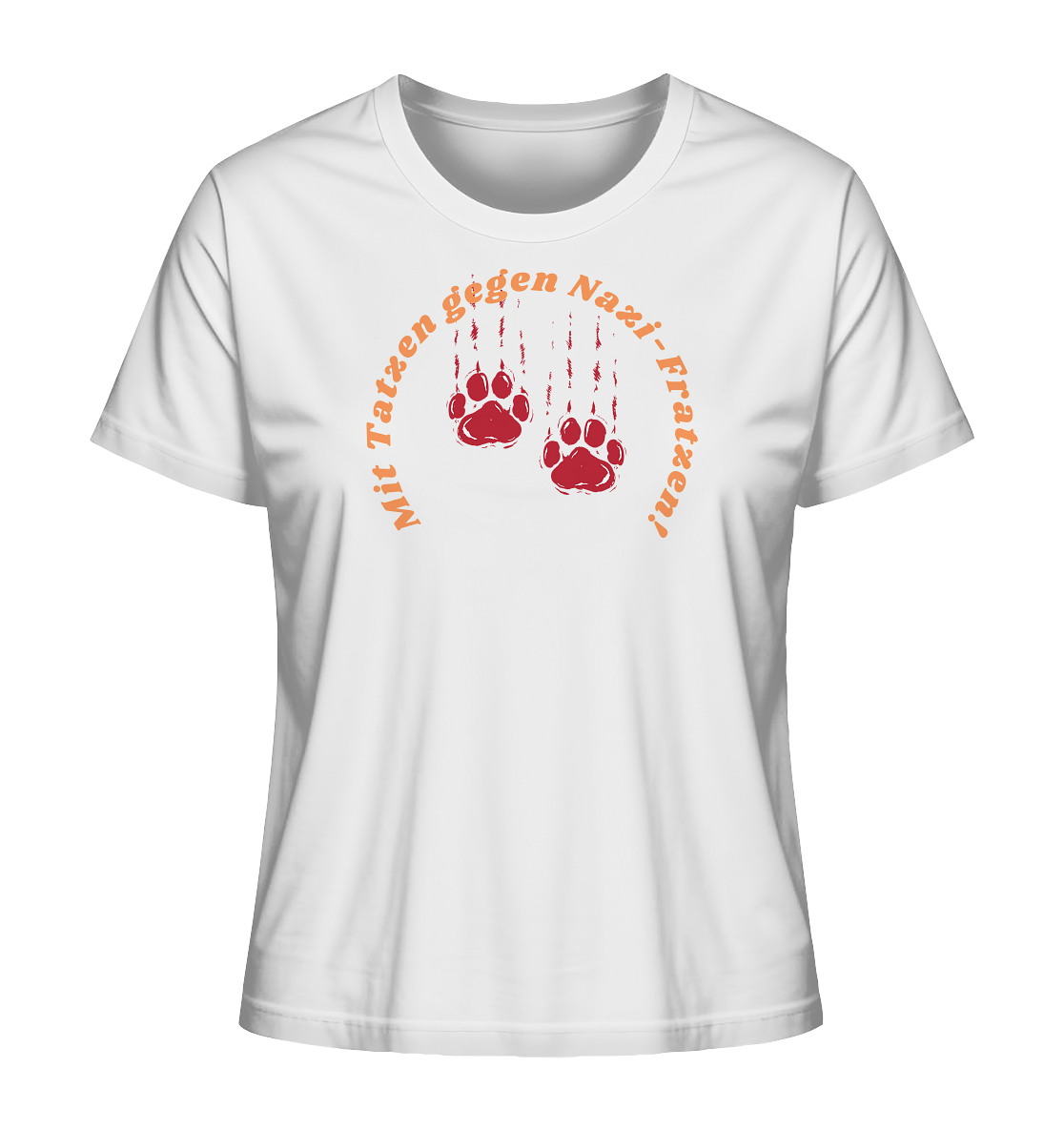 Mit Tatzen gegen Nazi Fratzen - Ladies Organic Shirt