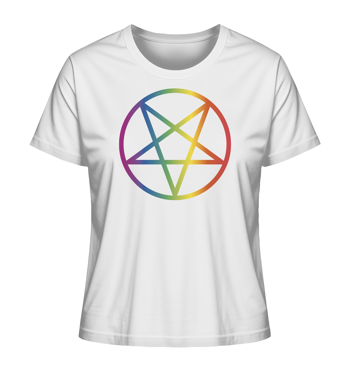 Regenbogen Pentagramm - Ladies Organic Shirt