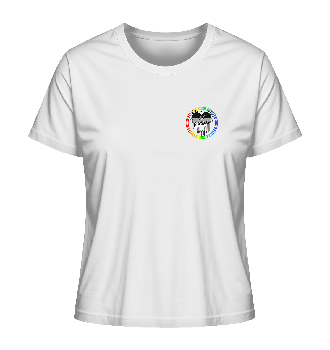 Asexual Not Broken "Regenbogenkreis Edition" - Ladies Organic Shirt