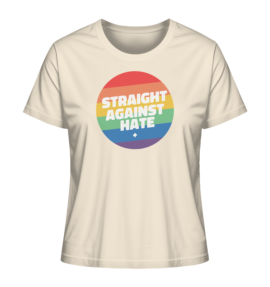 Straight Against Hate Badge - Ladies Organic Shirt
