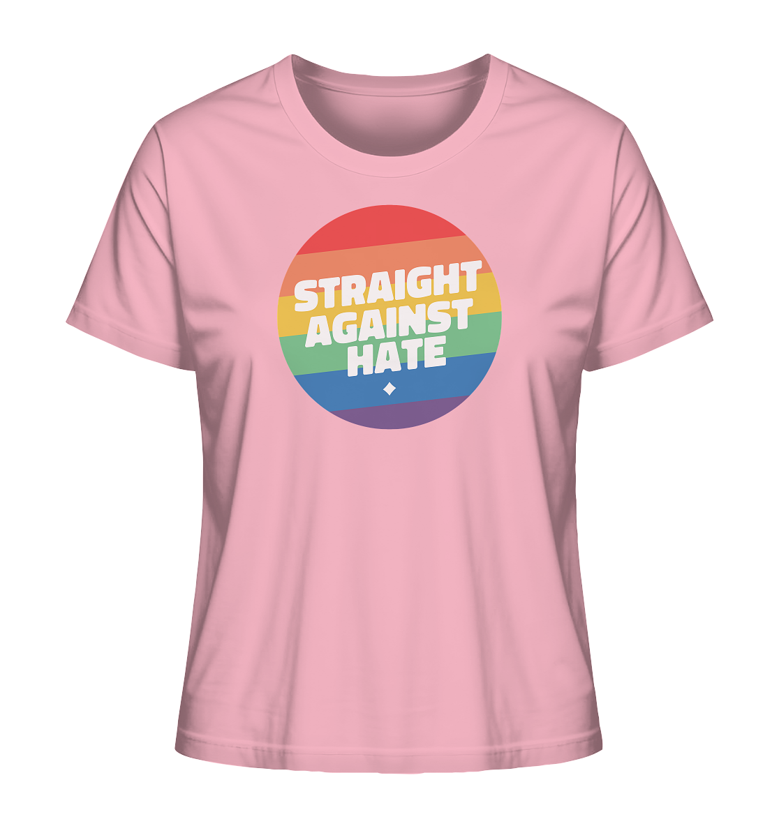 Straight Against Hate Badge - Ladies Organic Shirt