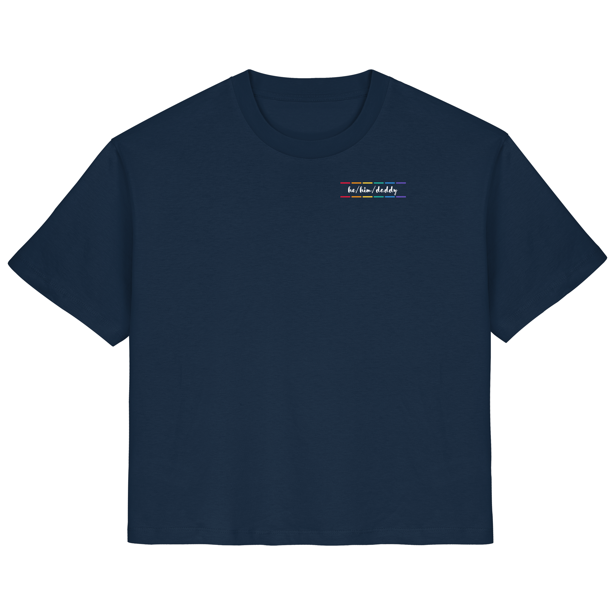 he/him/daddy "Pride Stripes Edition" - Ladies Organic Shirt