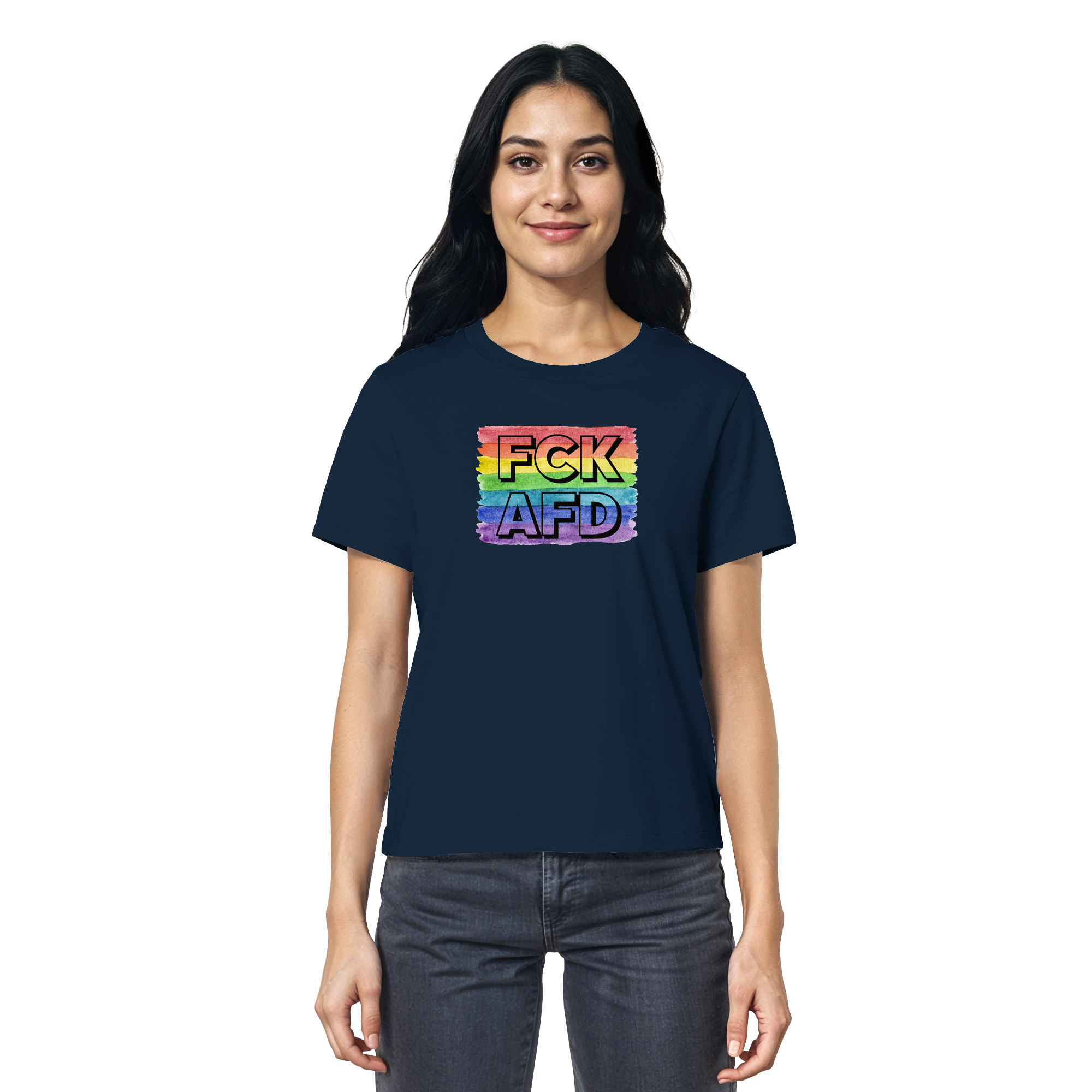 FCK AFD "Rainbow Resistance Edition" - Ladies Organic Shirt