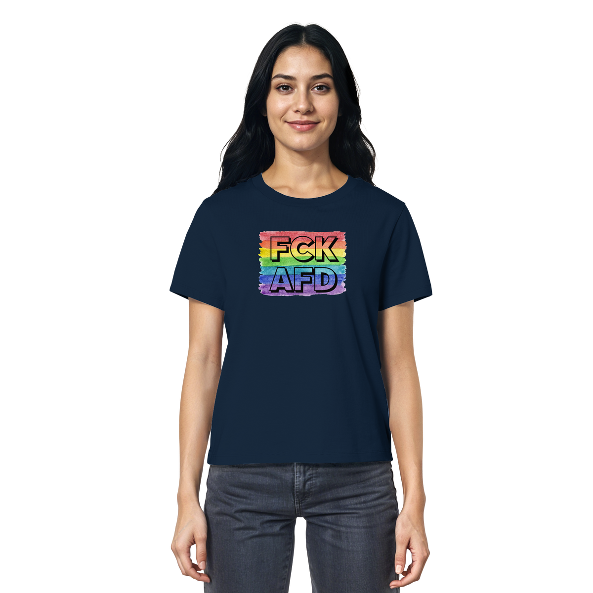 FCK AFD "Rainbow Resistance Edition" - Ladies Organic Shirt
