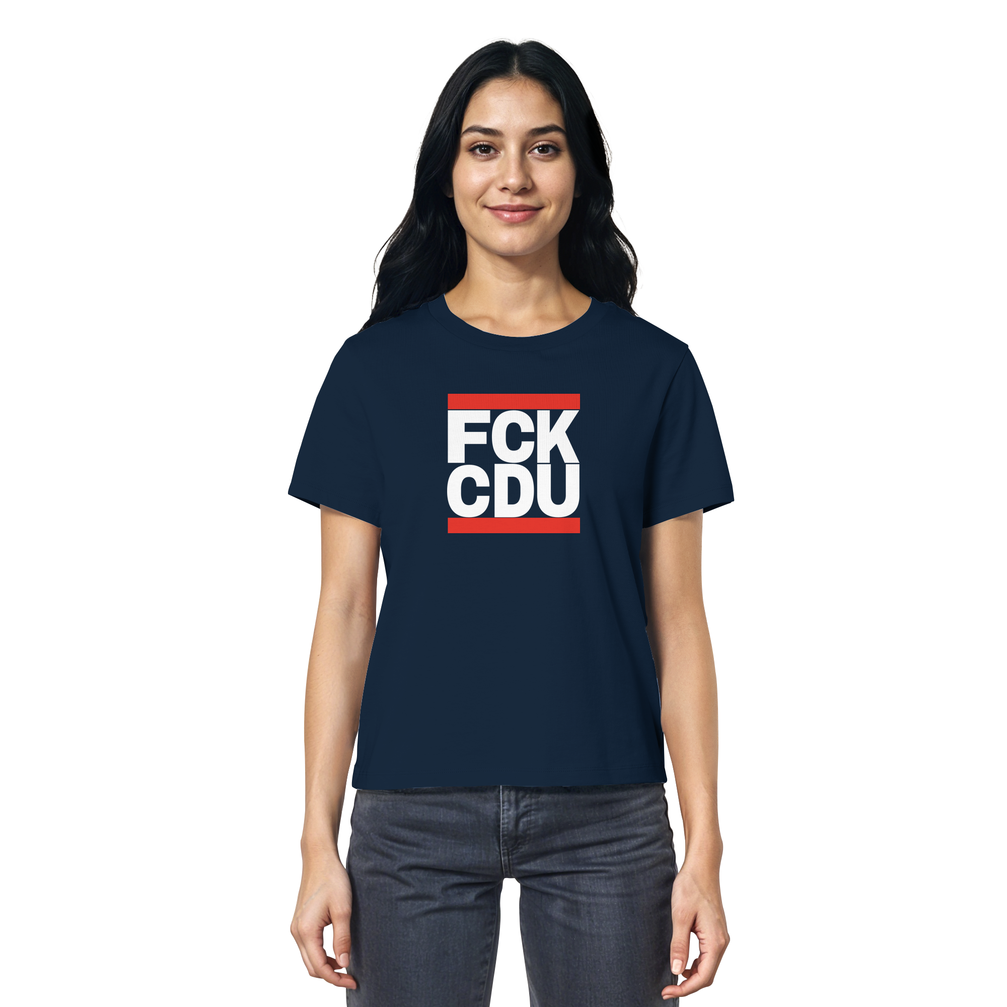 FCK CDU (weiße Schrift) - Ladies Organic Shirt