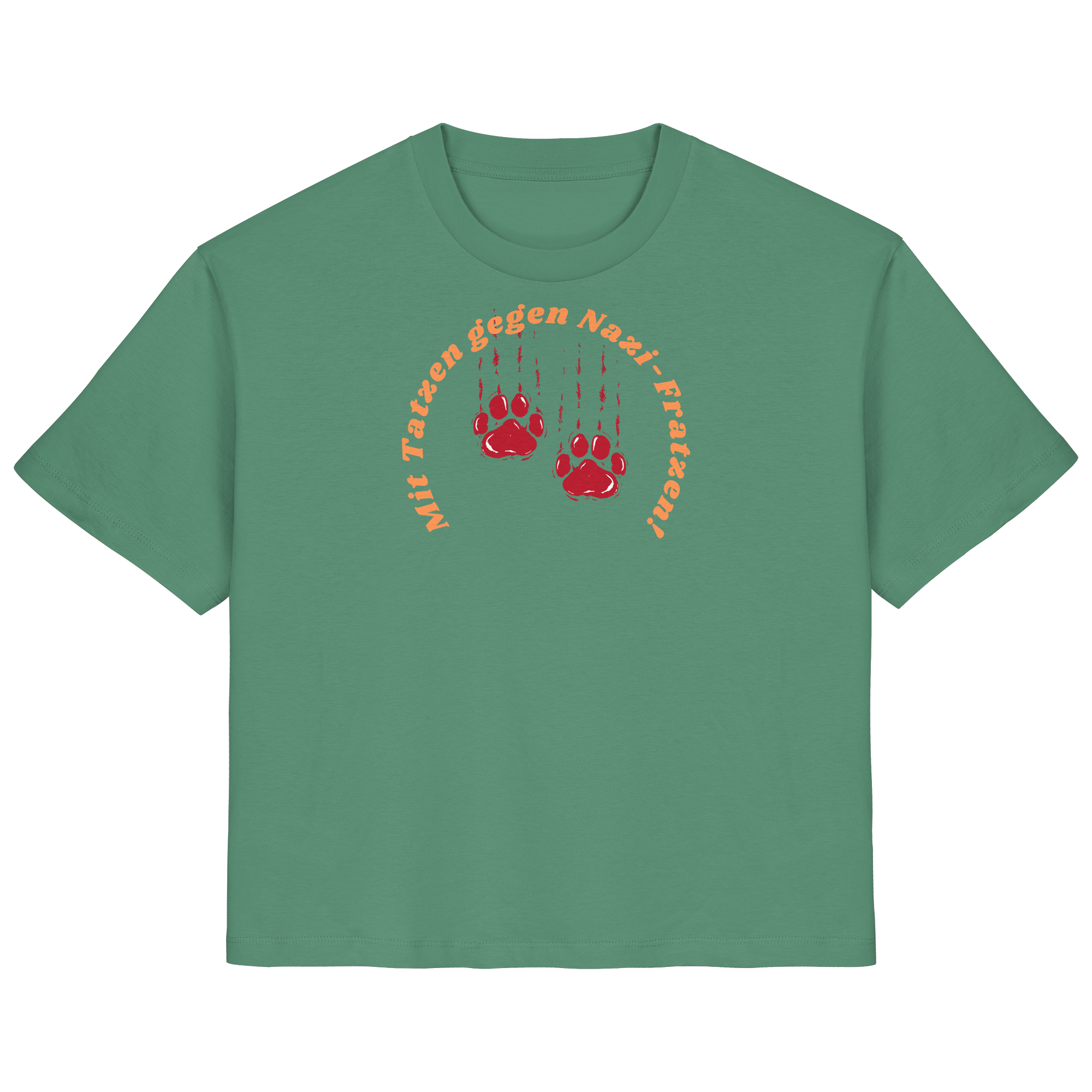 Mit Tatzen gegen Nazi Fratzen - Ladies Organic Shirt