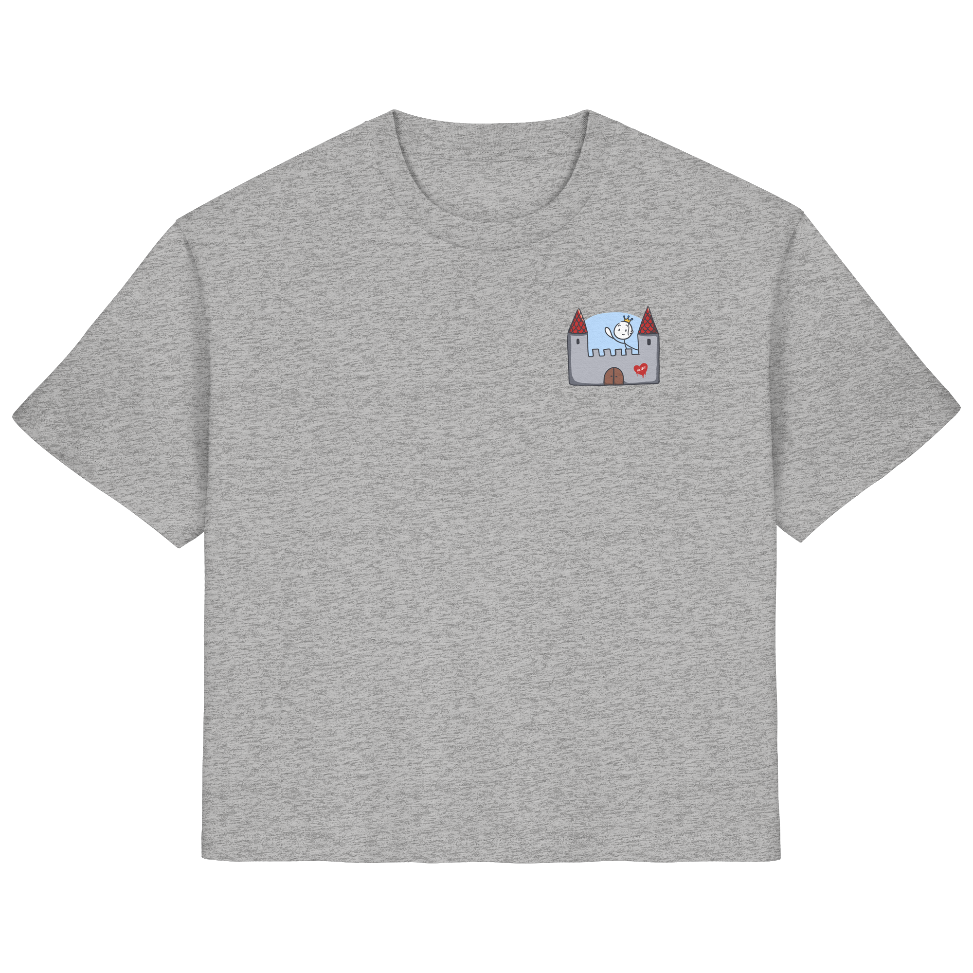 Seelenmännchen "Schloss Edition" Brustprint (hell) - Ladies Organic Shirt