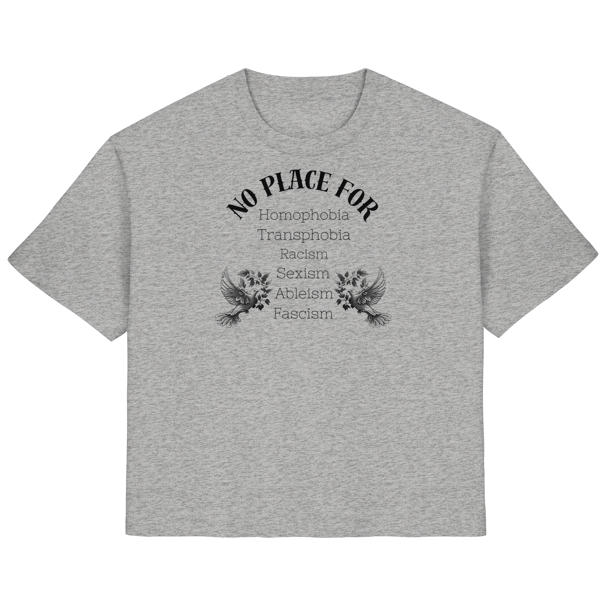 No Place For (schwarze Schrift) - Ladies Organic Shirt