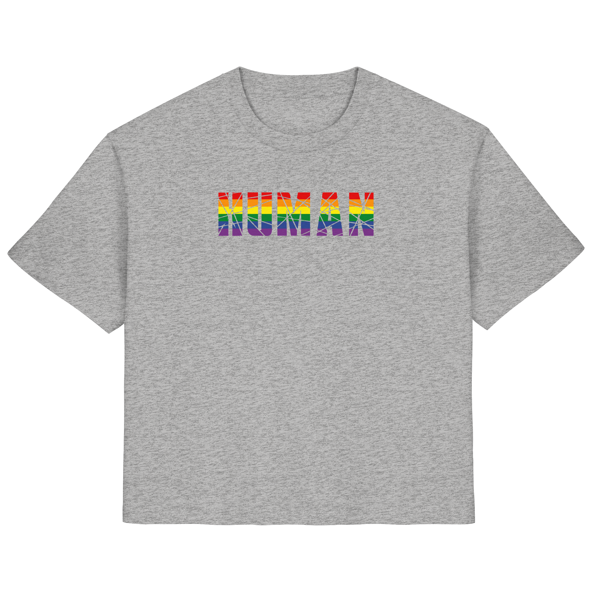 HUMAN in Regenbogen Farben - Ladies Organic Shirt