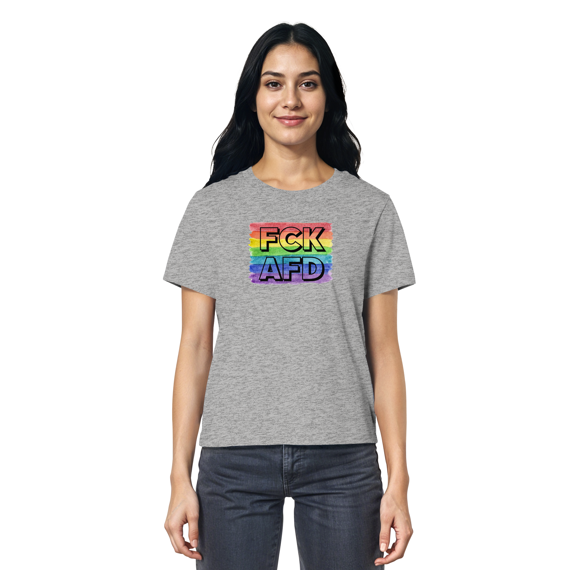 FCK AFD "Rainbow Resistance Edition" - Ladies Organic Shirt