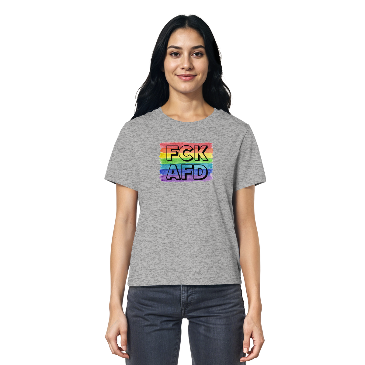 FCK AFD "Rainbow Resistance Edition" - Ladies Organic Shirt