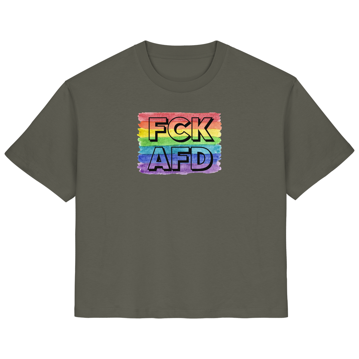 FCK AFD "Rainbow Resistance Edition" - Ladies Organic Shirt