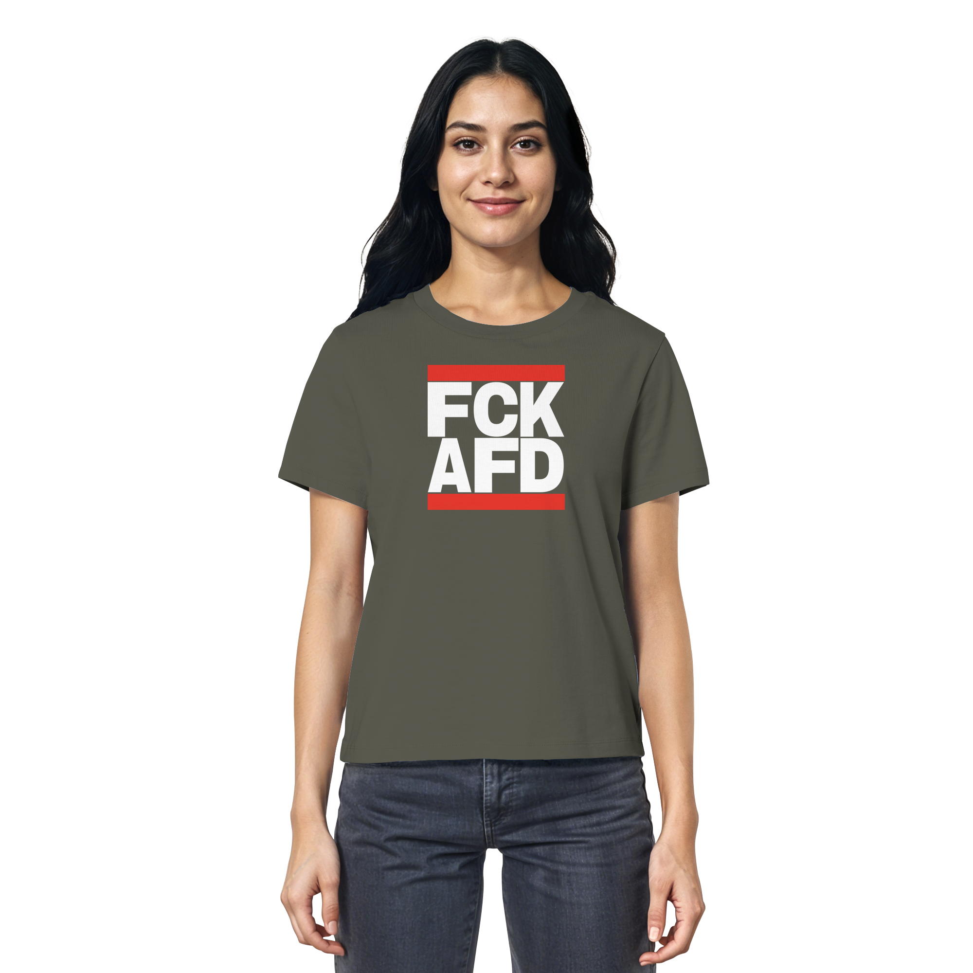 FCK AFD (weiße Schrift) - Ladies Organic Shirt