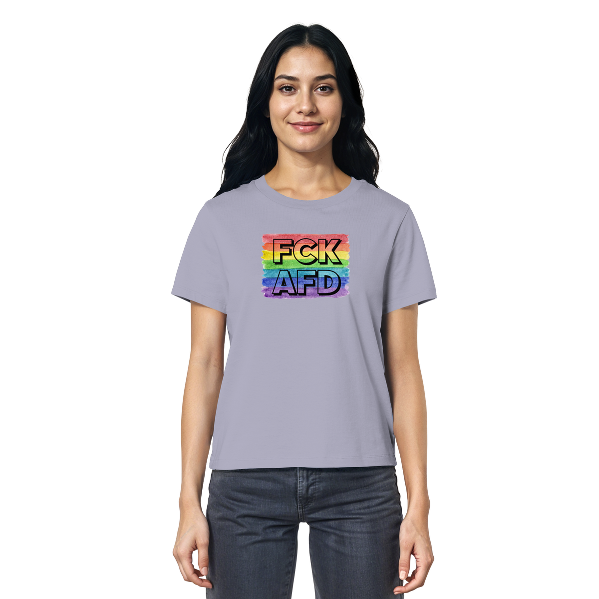 FCK AFD "Rainbow Resistance Edition" - Ladies Organic Shirt