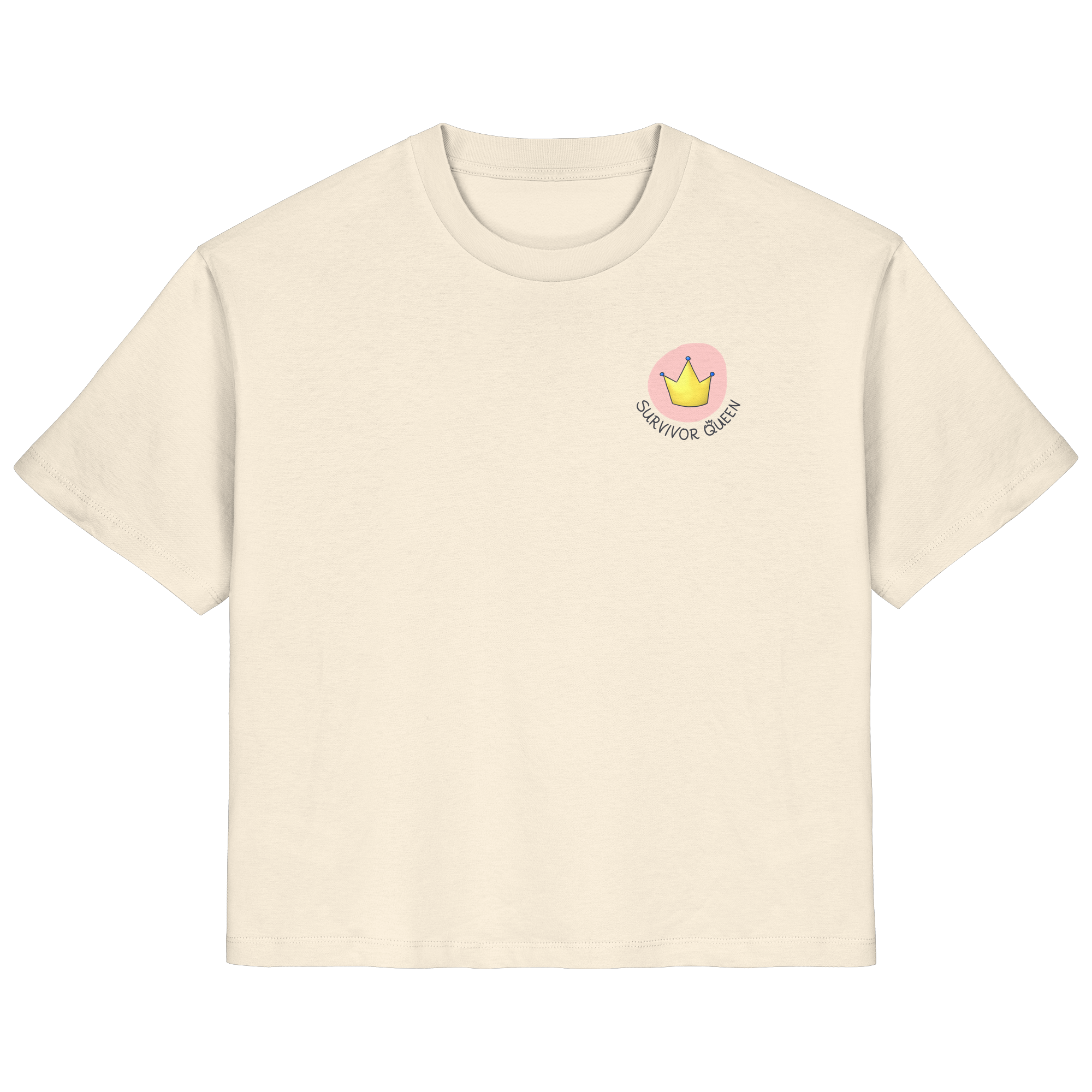 Survivor Queens Logo "Schriftzug Edition" Brustprint (hell) - Ladies Organic Shirt