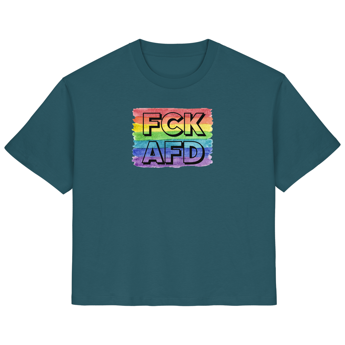 FCK AFD "Rainbow Resistance Edition" - Ladies Organic Shirt
