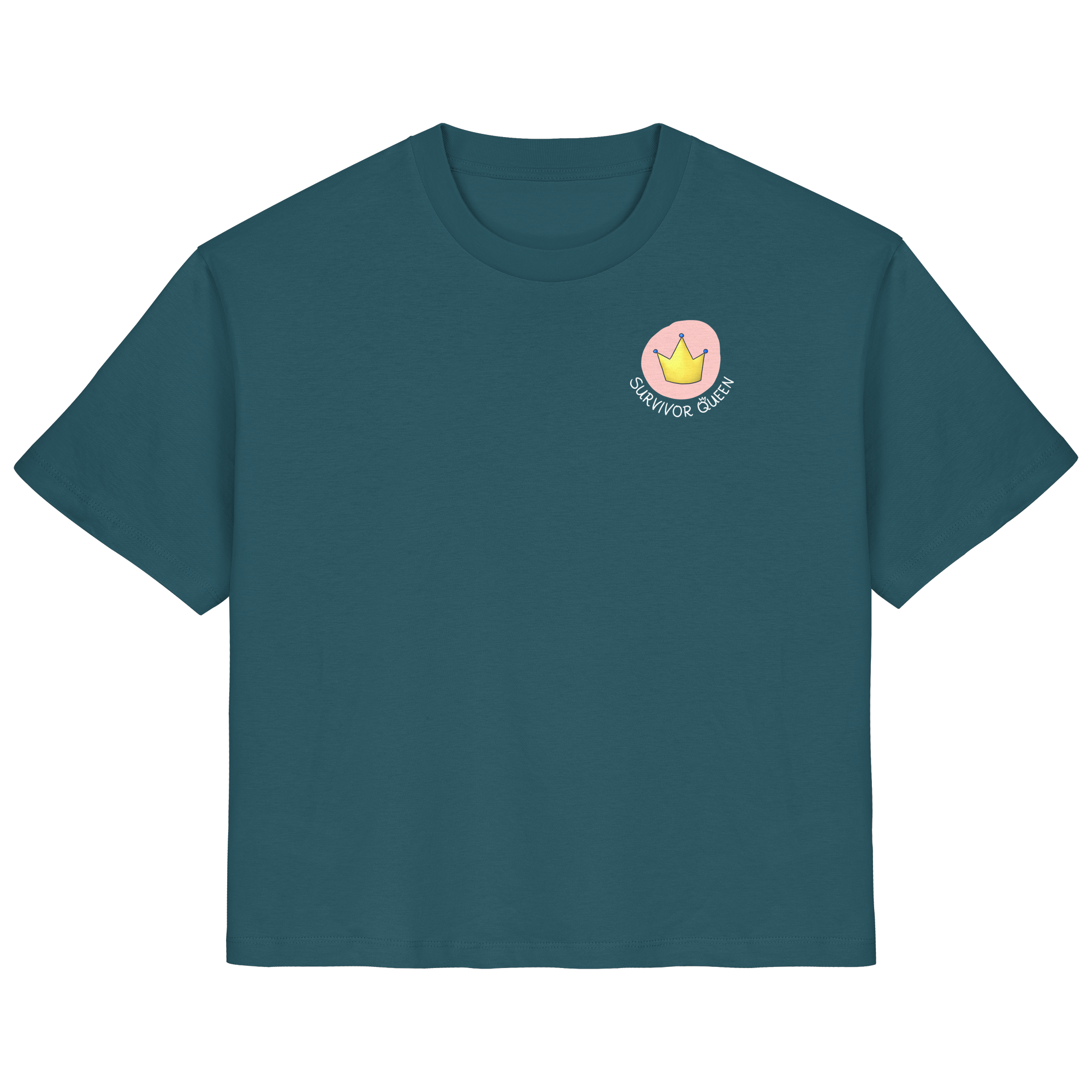 Survivor Queens Logo "Schriftzug Edition" Brustprint (dunkel) - Ladies Organic Shirt