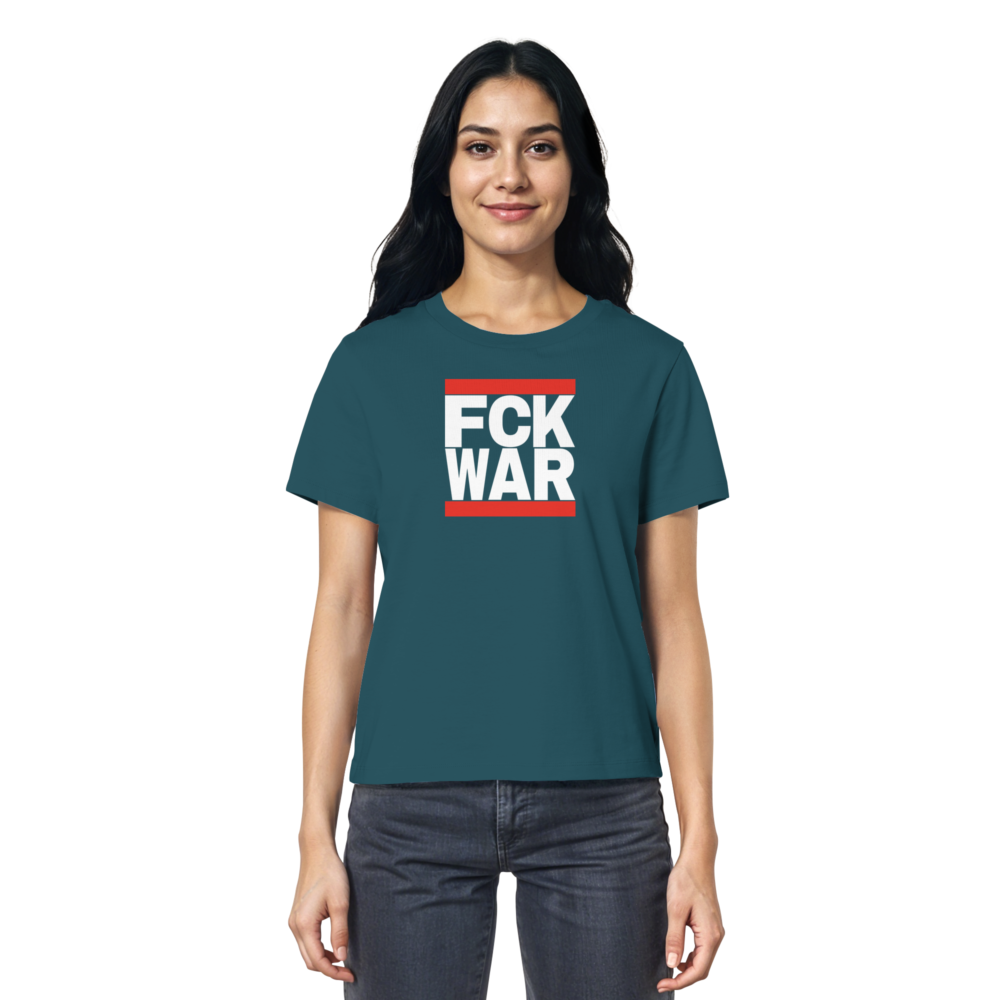 FCK WAR (weiße Schrift) - Ladies Organic Shirt