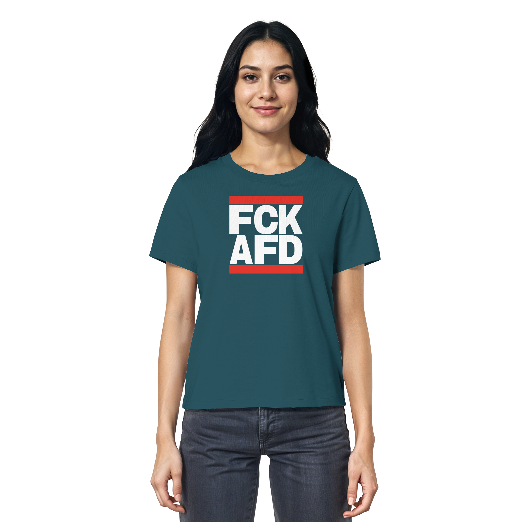 FCK AFD (weiße Schrift) - Ladies Organic Shirt