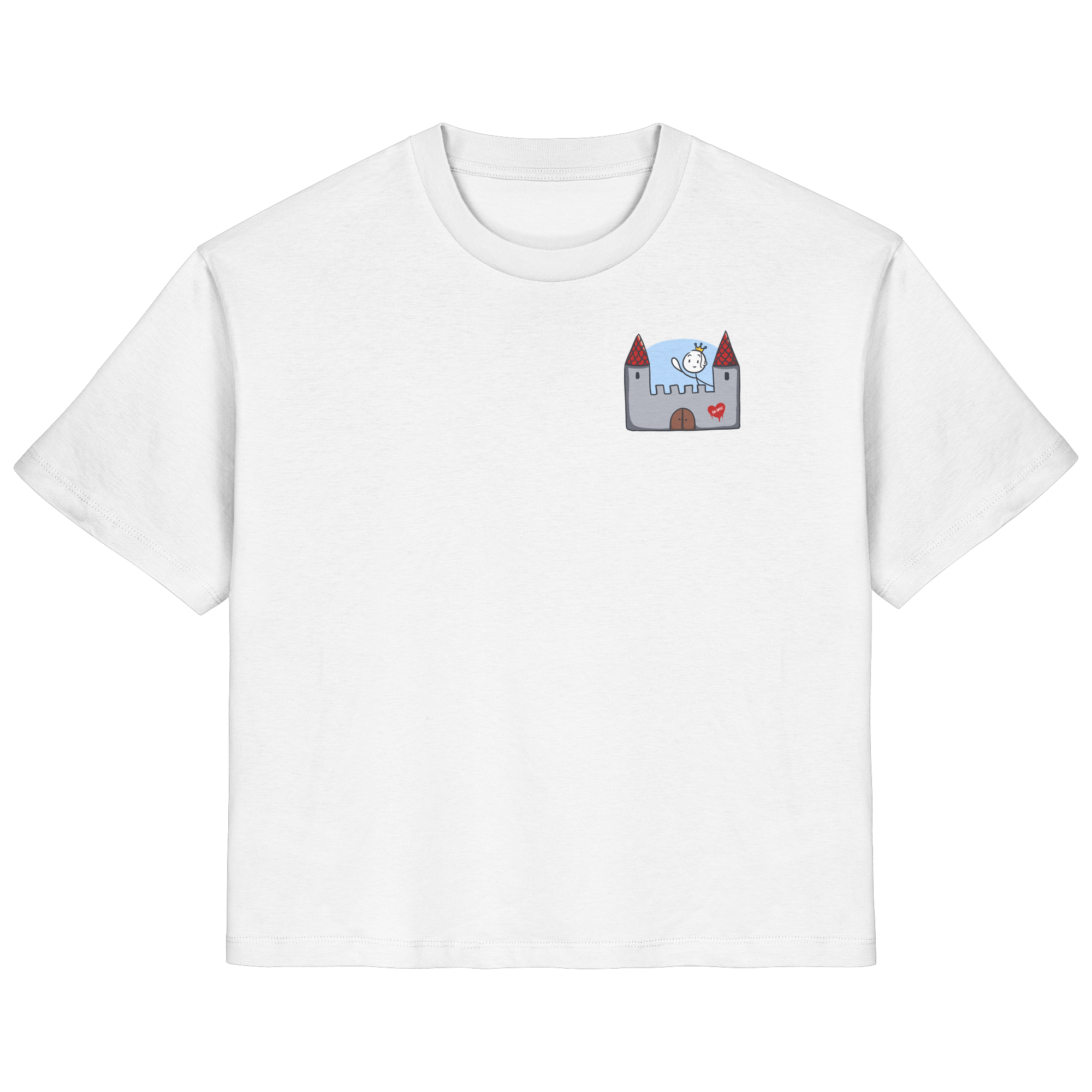 Hier und jetzt bin ich in Sicherheit "Schwarze Edition" Backprint - Ladies Organic Shirt