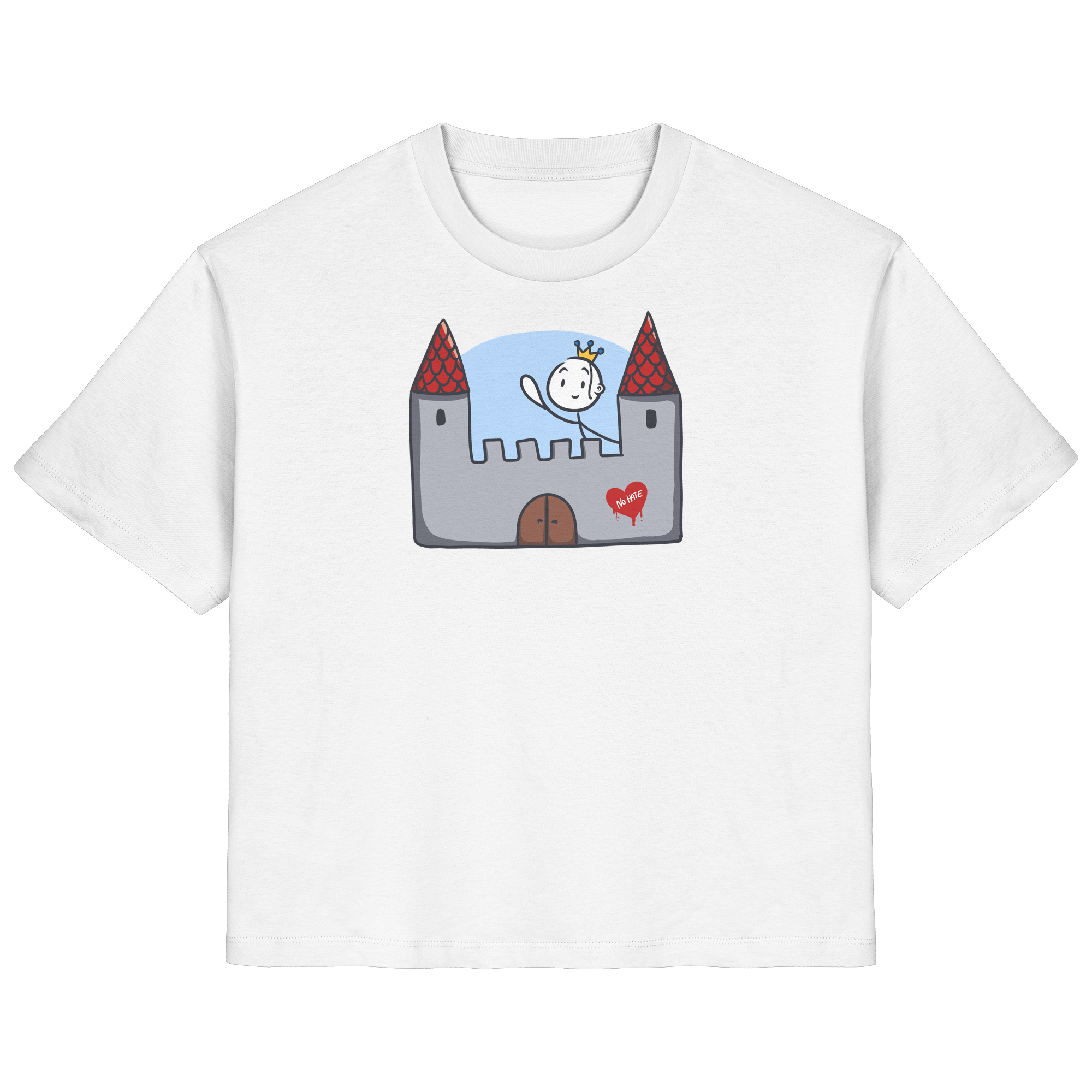 Seelenmännchen "Schloss Edition" Frontprint (hell) - Ladies Organic Shirt