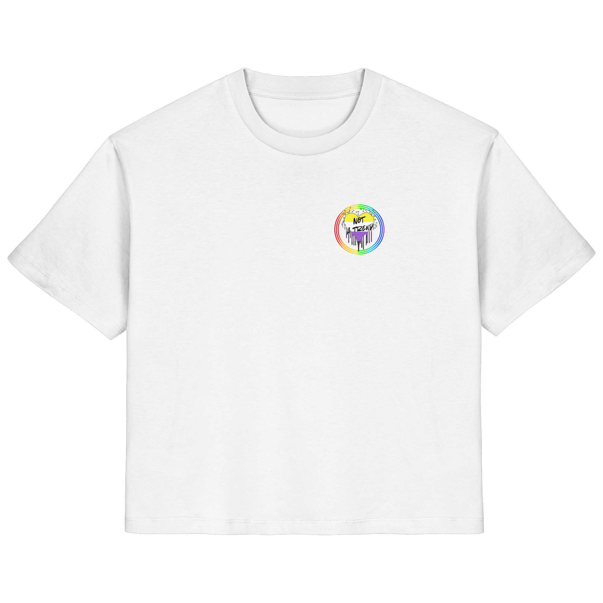 Nonbinary Not a Trend "Regenbogenkreis Edition" - Ladies Organic Shirt