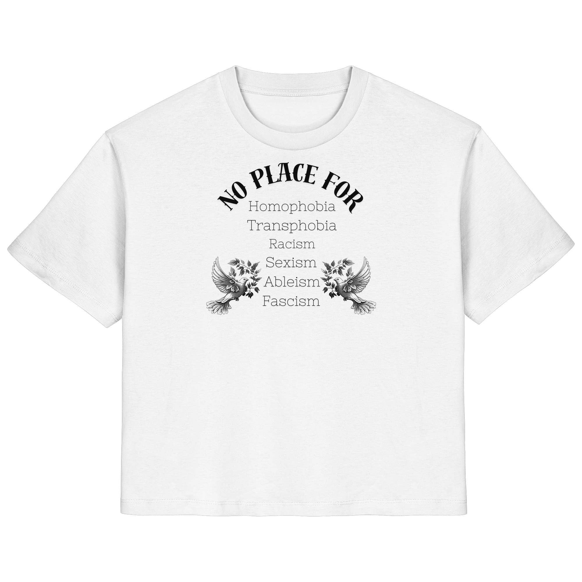 No Place For (schwarze Schrift) - Ladies Organic Shirt