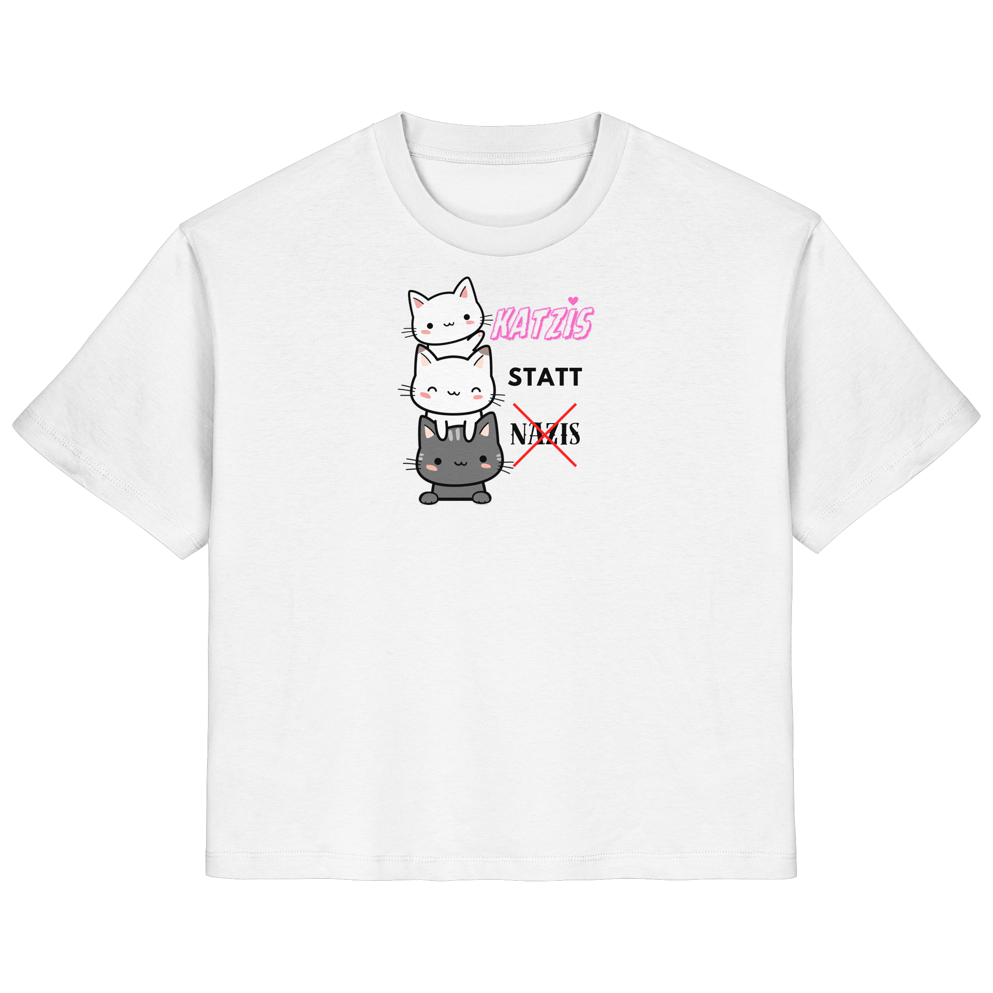 Katzis statt Nazis - Ladies Organic Shirt