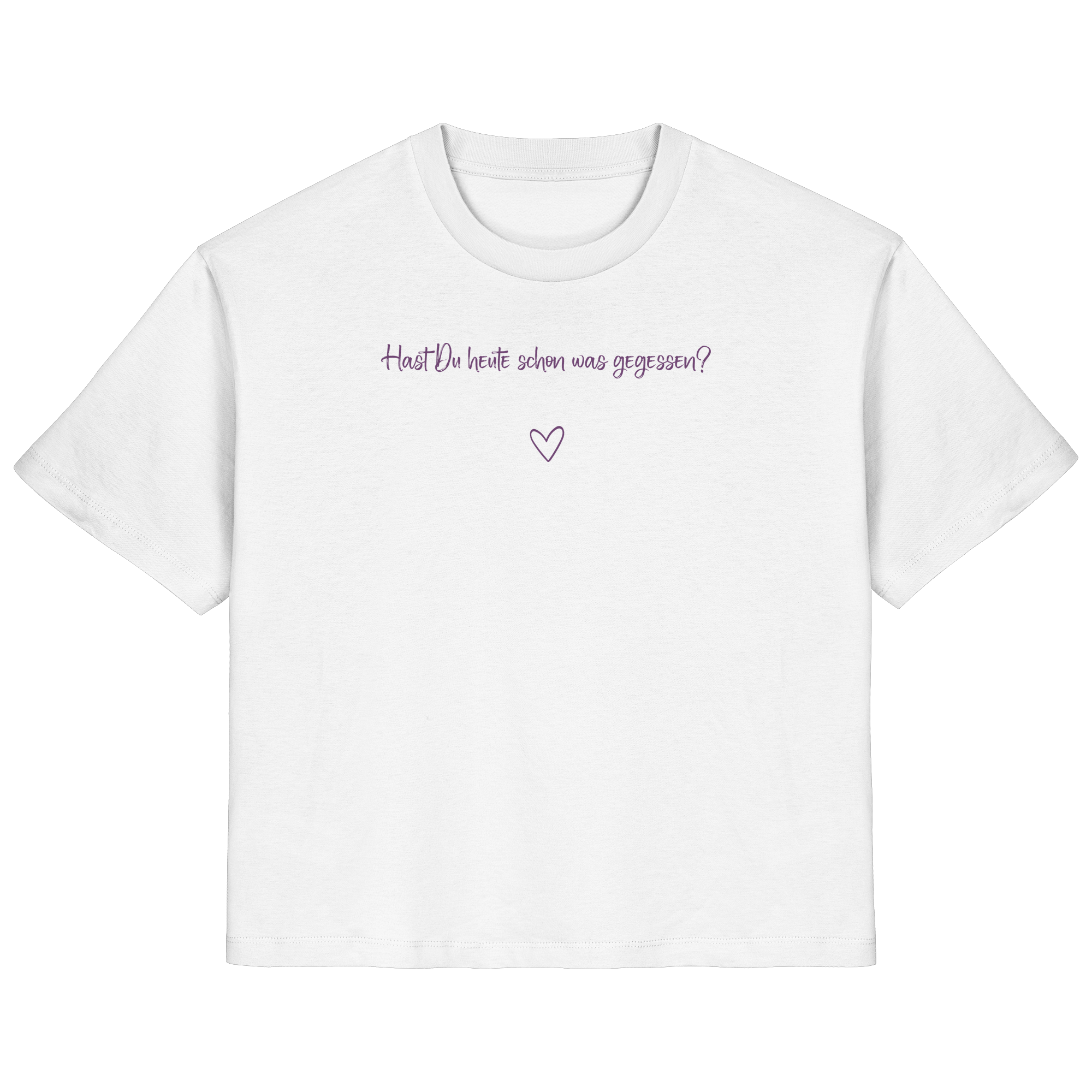 Hast Du heute schon was gegessen? "Lila Herz Edition" - Ladies Organic Shirt