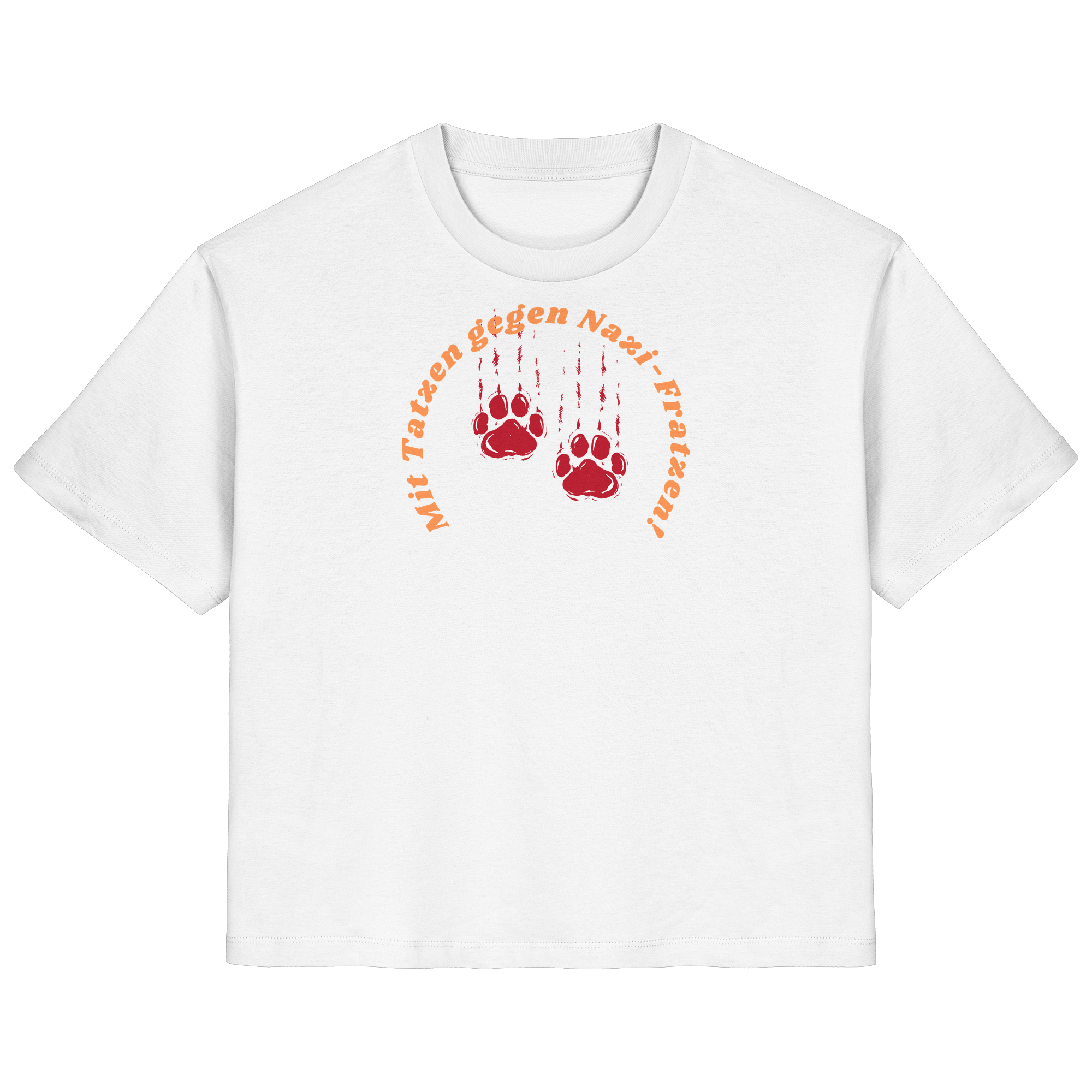 Mit Tatzen gegen Nazi Fratzen - Ladies Organic Shirt
