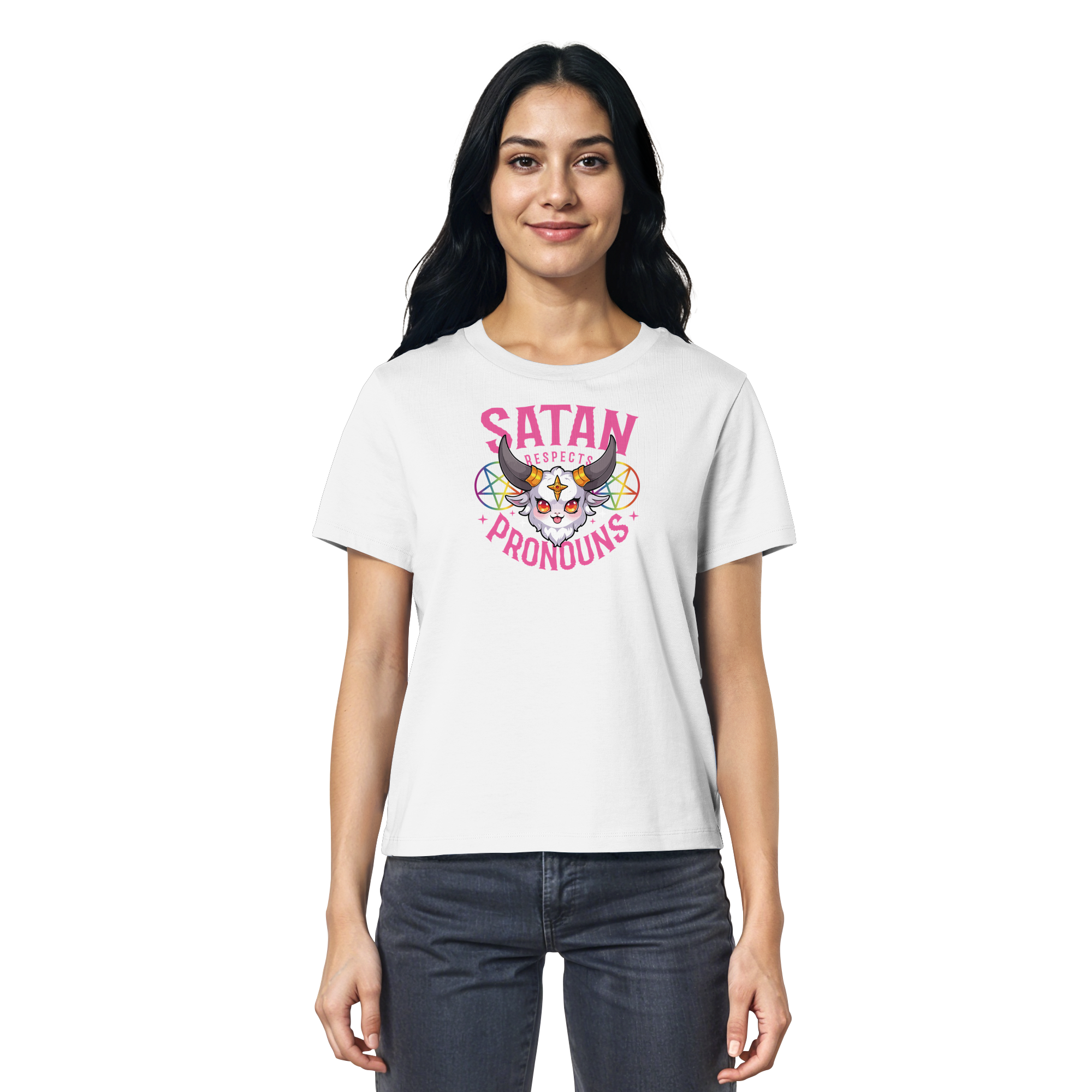 Satan Respects Pronouns - Ladies Organic Shirt