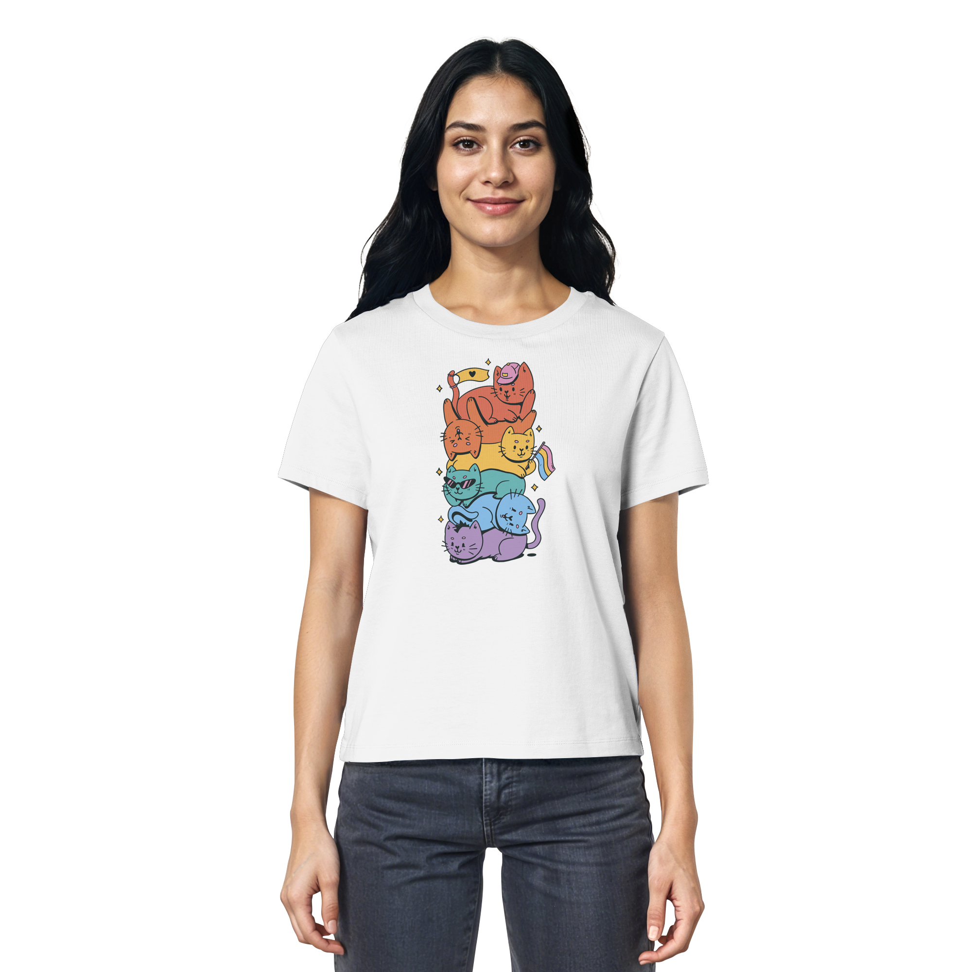 LGBTQ+ Katzen - Ladies Organic Shirt