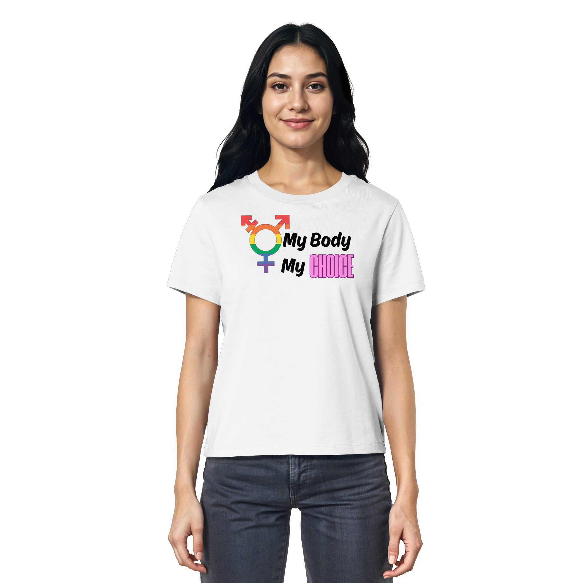 My Body My Choice "Rainbow Resistance Edition" - Ladies Organic Shirt