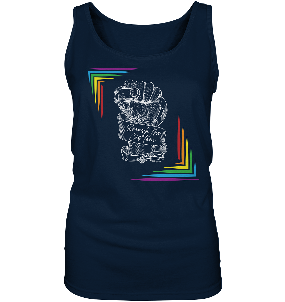 Smash The Cistem (weiße Schrift) - Ladies Tank-Top
